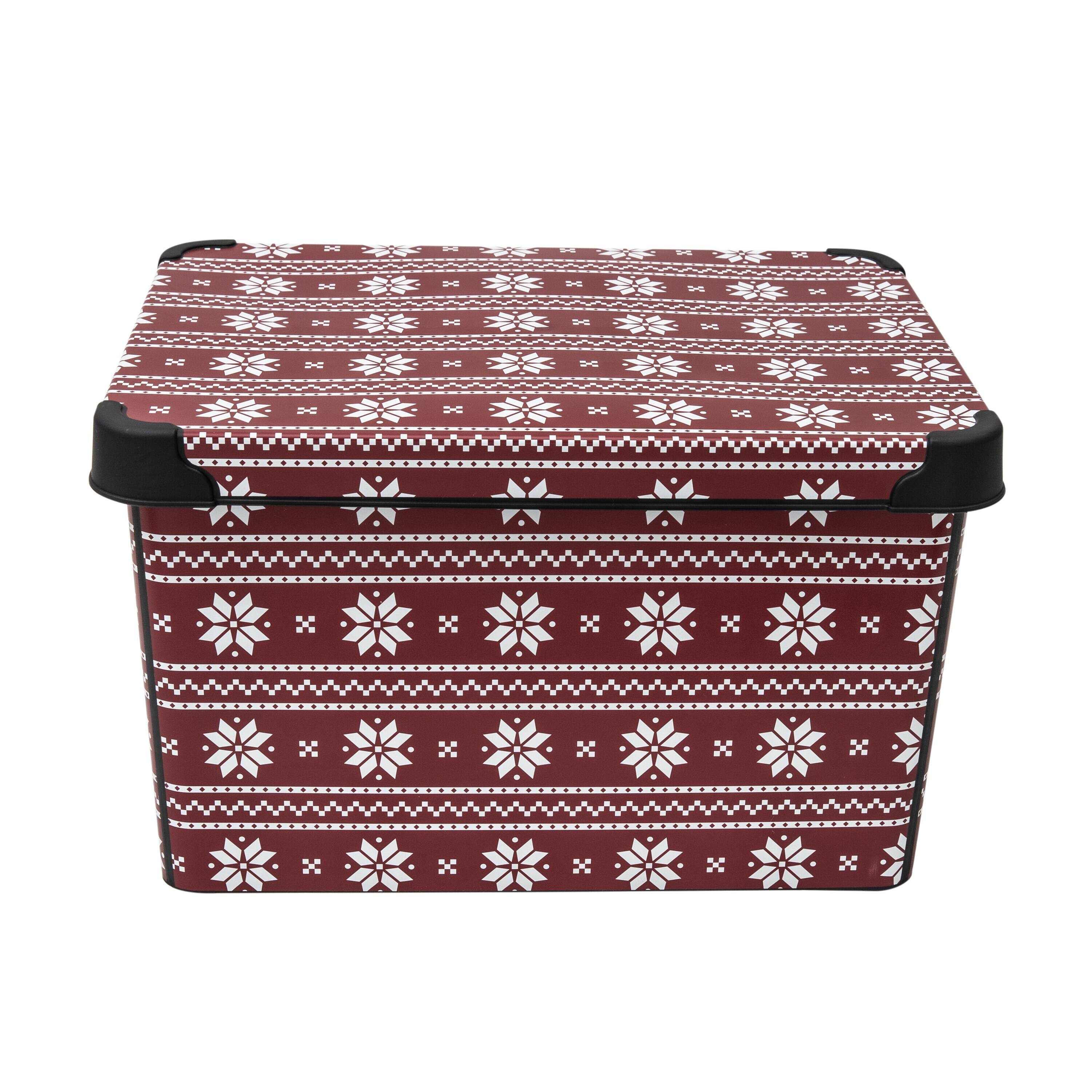 Simplify Holiday Sweater Print Storage Tote Bin
