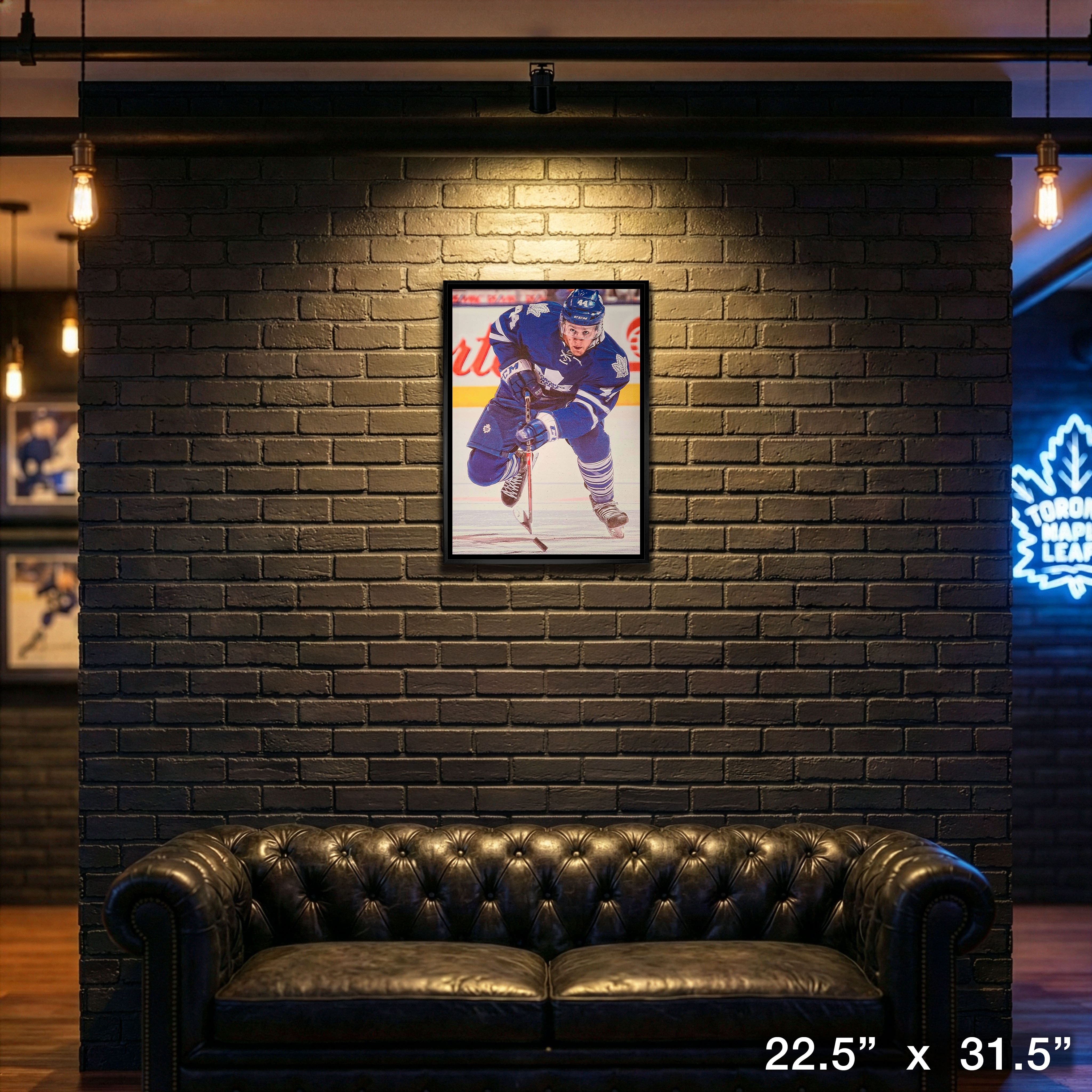 Morgan Rielly Toronto Maple Leafs Framed 20" x 29" Canvas 22.5" x 31.5"