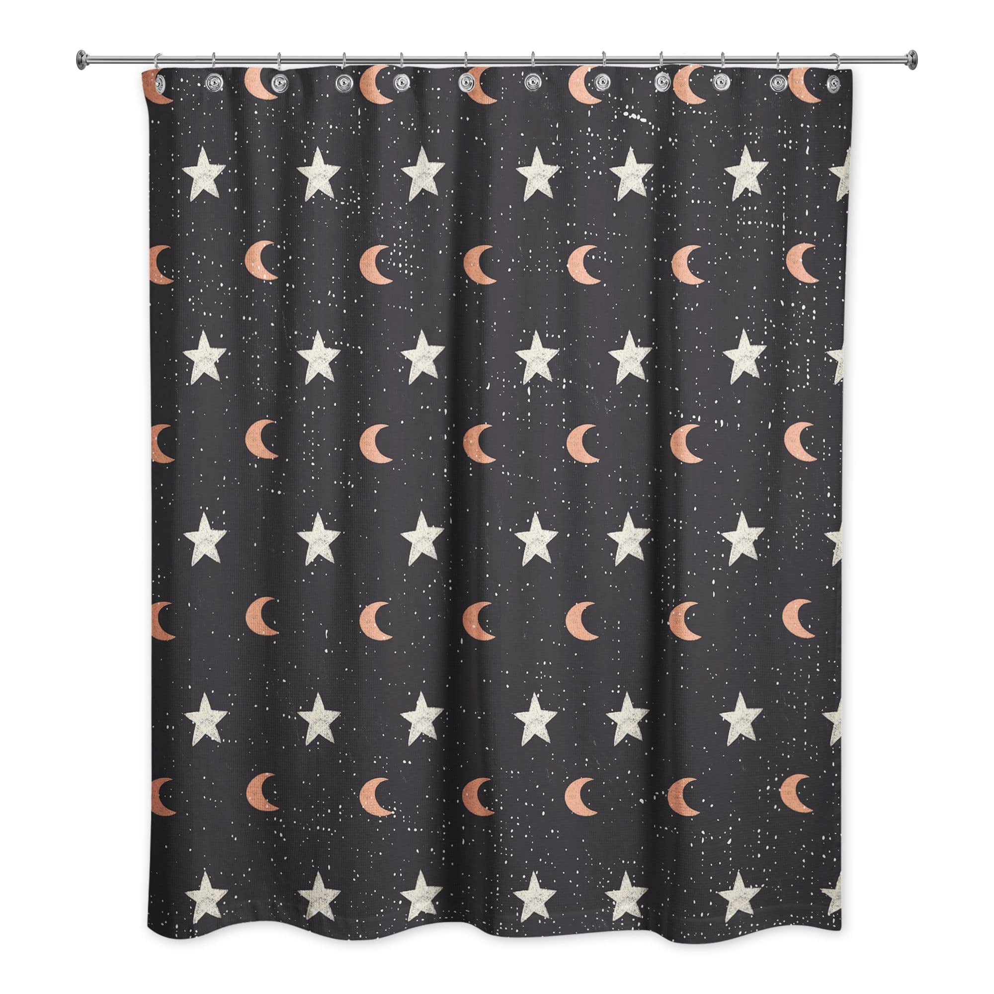 Moon & Stars Pattern Shower Curtain