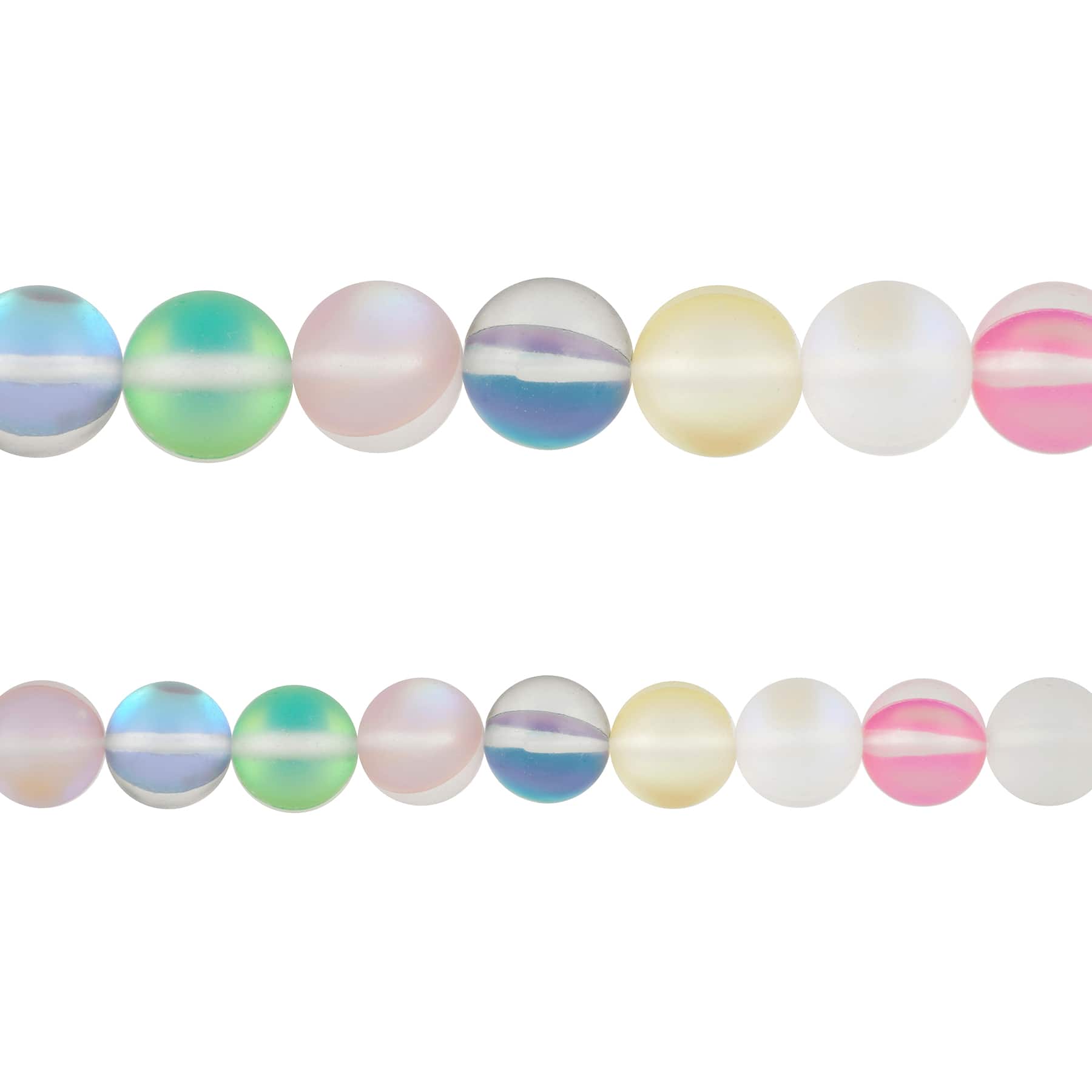 12 Pack: Multicolor Matte Glass Round Beads by Bead Landing