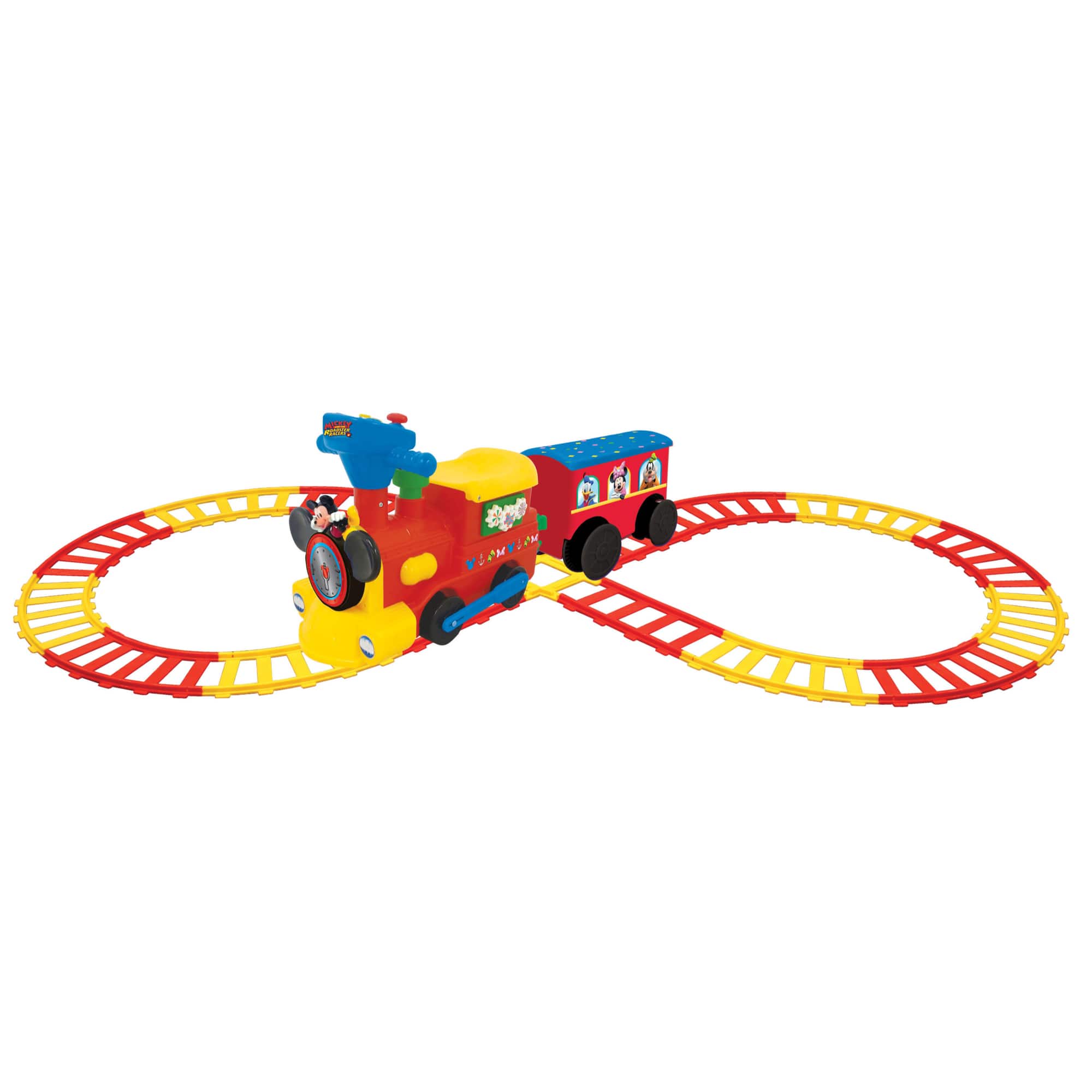 Kiddieland Mickey Mouse Ride On Choo with Caboose & Tracks