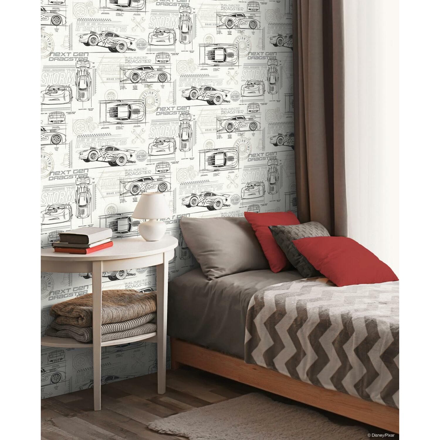 RoomMates Disney Pixar Cars Schematic Peel & Stick Wallpaper