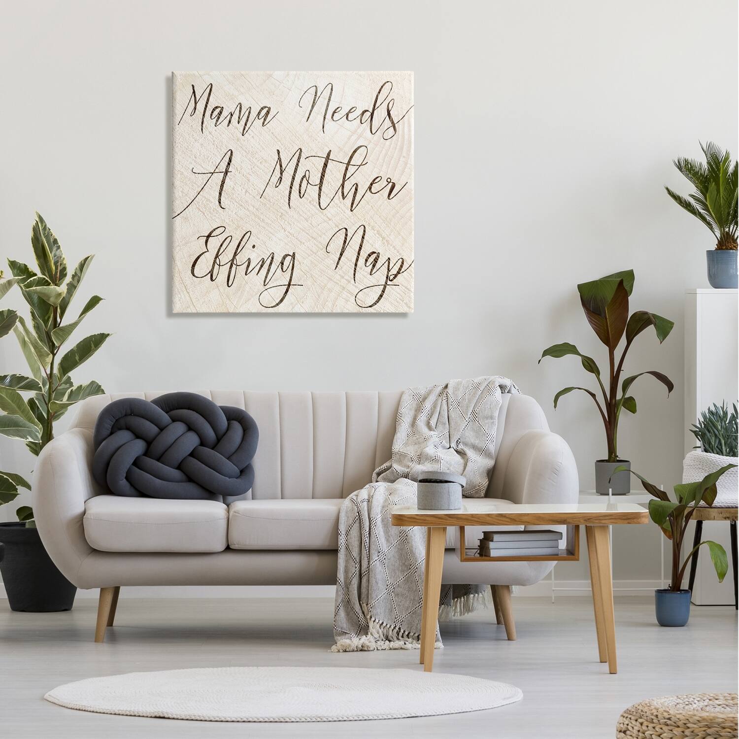 Stupell Industries Mama Needs a Mother Nap Funny Typography Canvas Wall Art