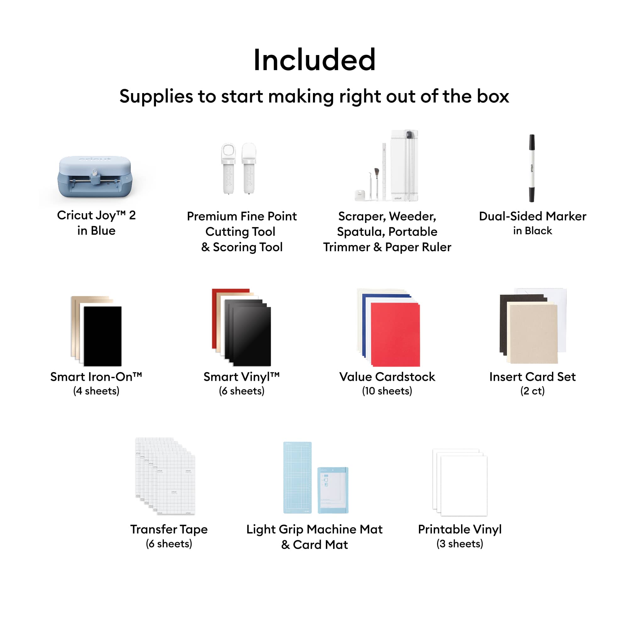 Cricut Joy™ 2 in Blue & Essential Bundle