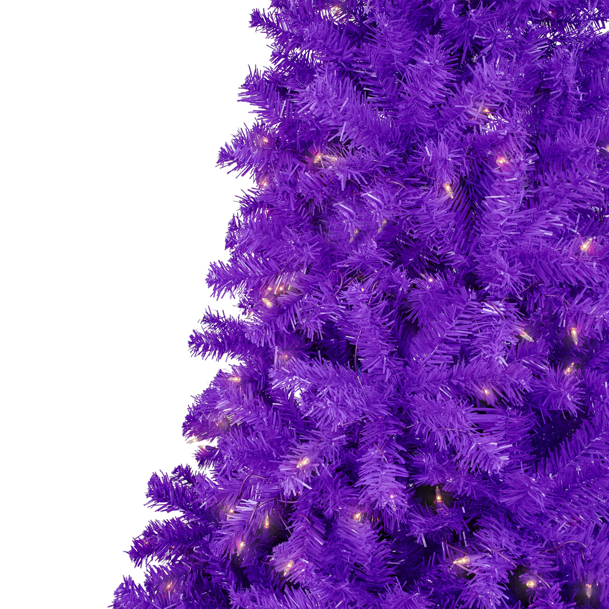 6ft. Pre-Lit Purple Medium Pine Artificial Christmas Tree, Clear Lights