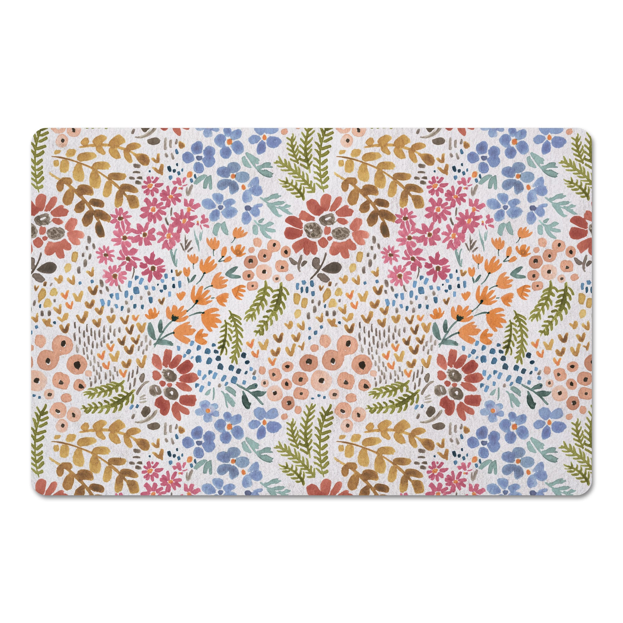 Bright Multi Floral 27" x 18" Floor Mat