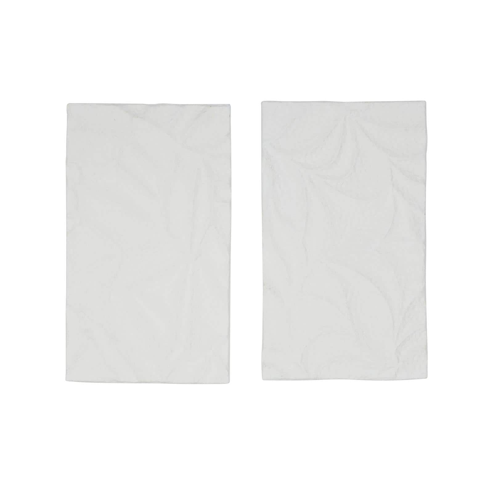10" x 18" White Metal Leaf Embossed Wall Décor Set
