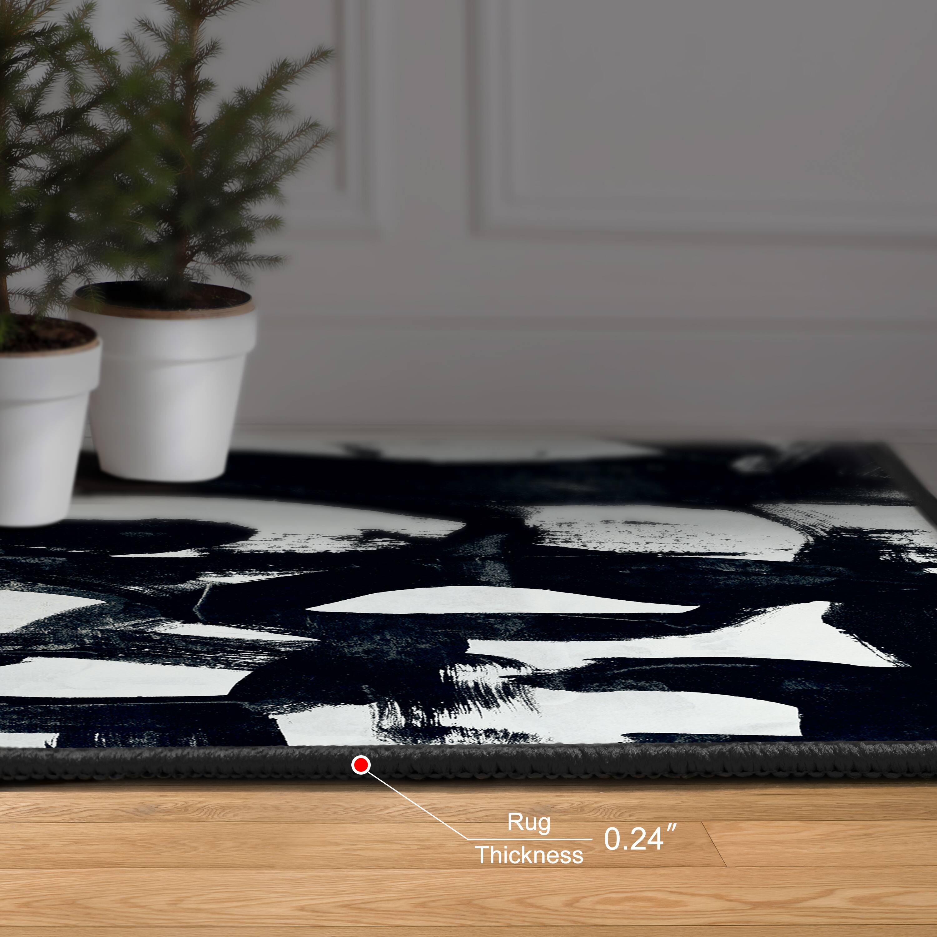 Empire Art Direct 5ft. x 7.5ft. Graffiti Tangle I B Tapis D'Art Washable Abstract Area Rug