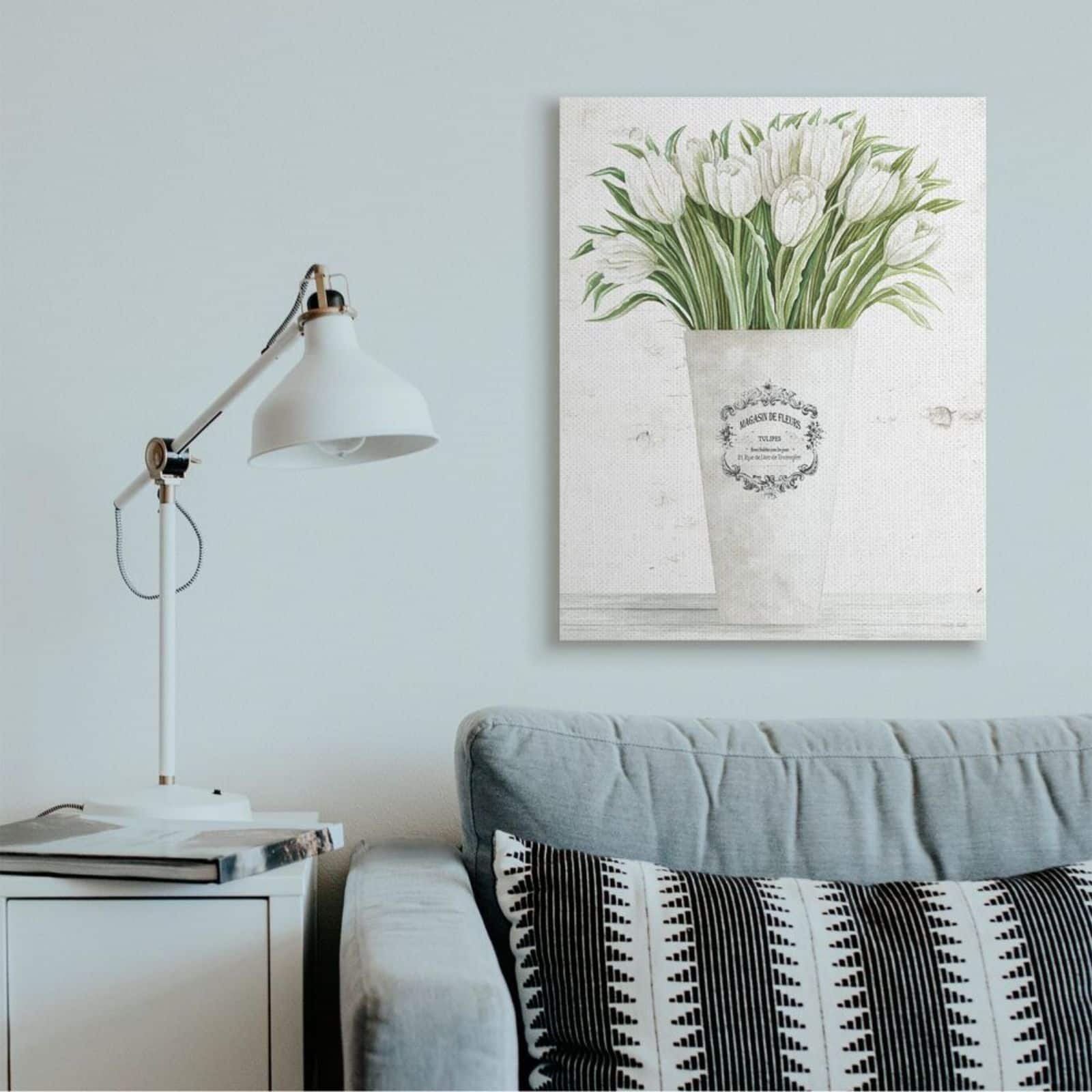 Stupell Industries White Tulip Bouquet in Parisian Vase Wall Accent