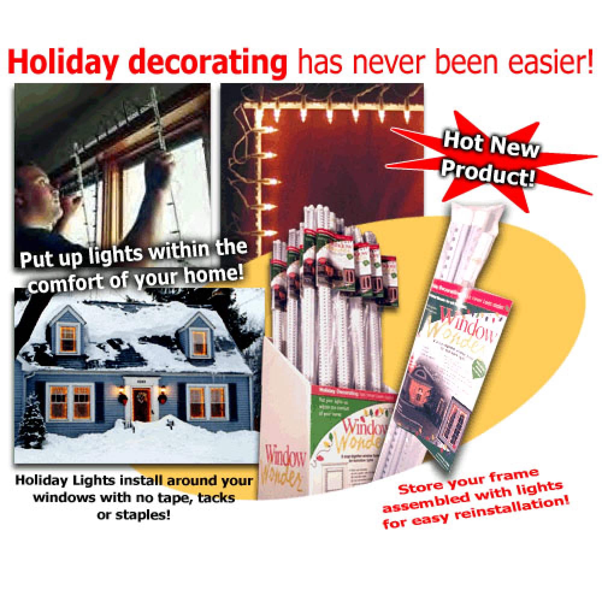 The Window Wonder For Christmas Lights, 4 Rods