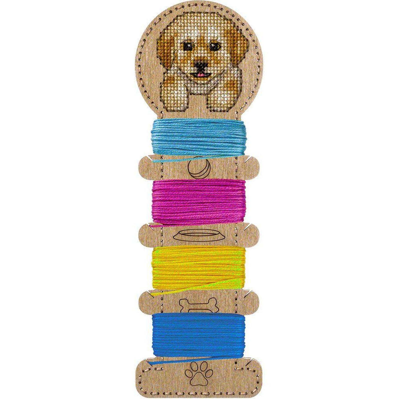 Wonderland Crafts Dog Embroidery Blank Wood Organizer