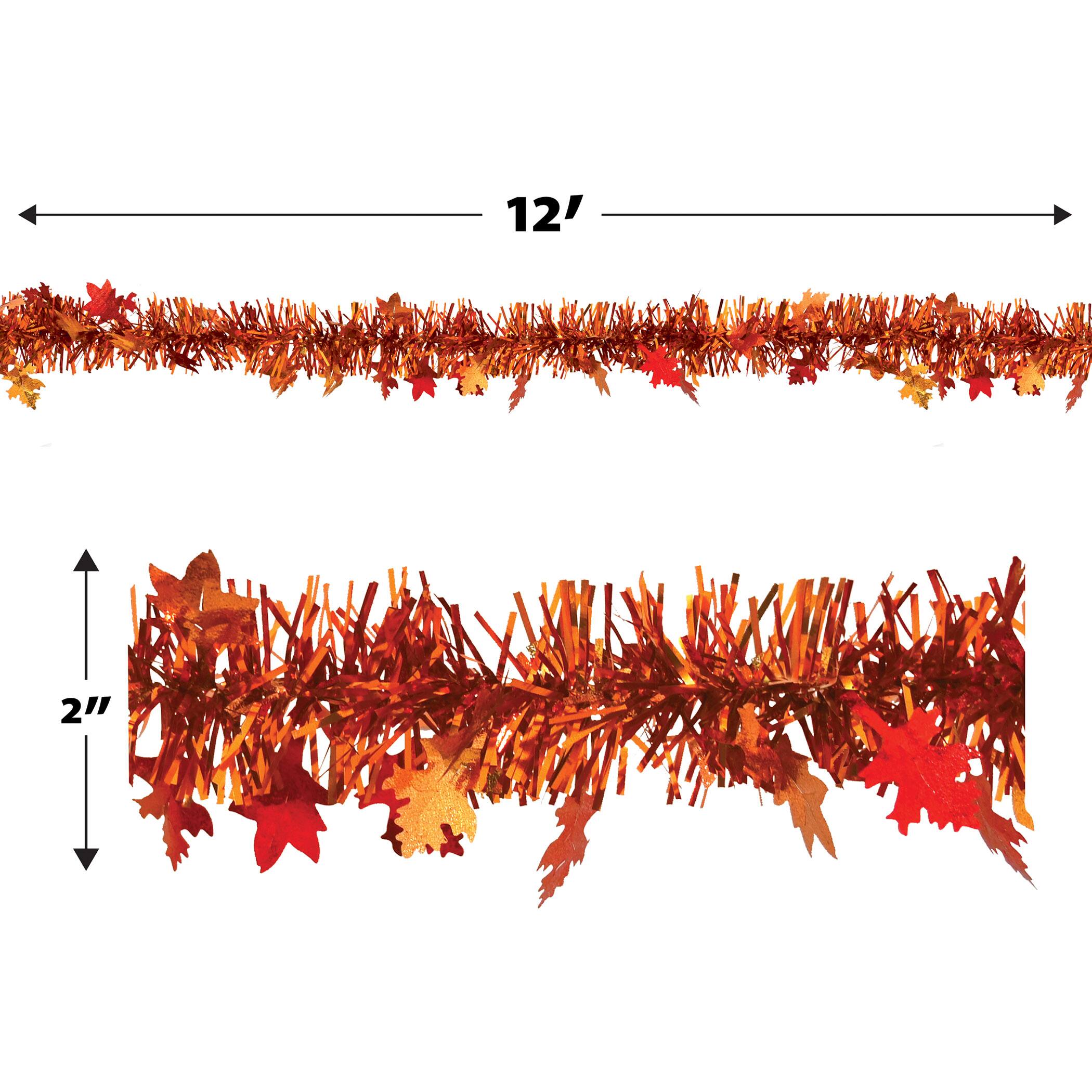 Beistle 12ft. Metallic Autumn Leaf Garlands, 2ct.