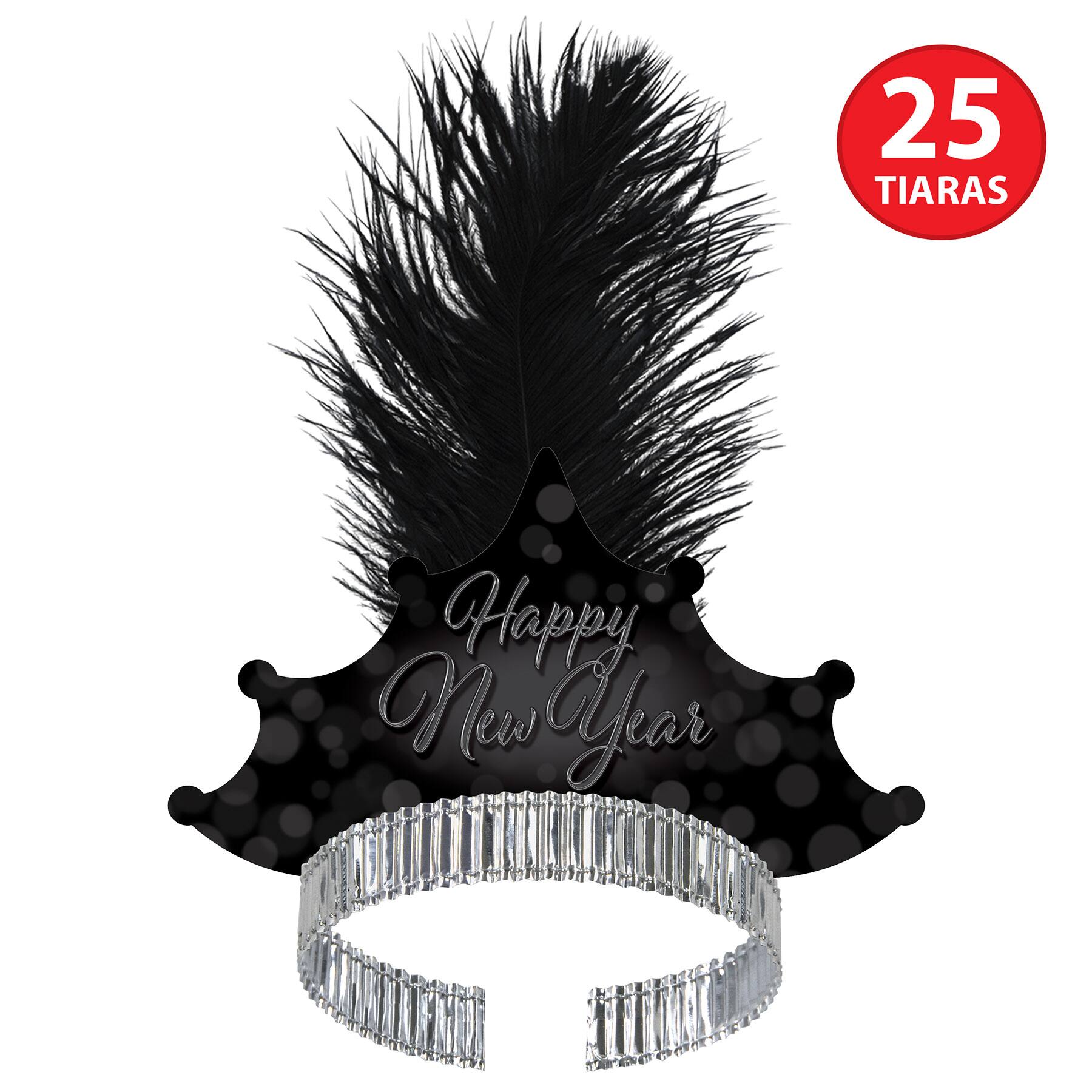 Beistle New Year Blackout Hats, Tiaras & Horns Kit
