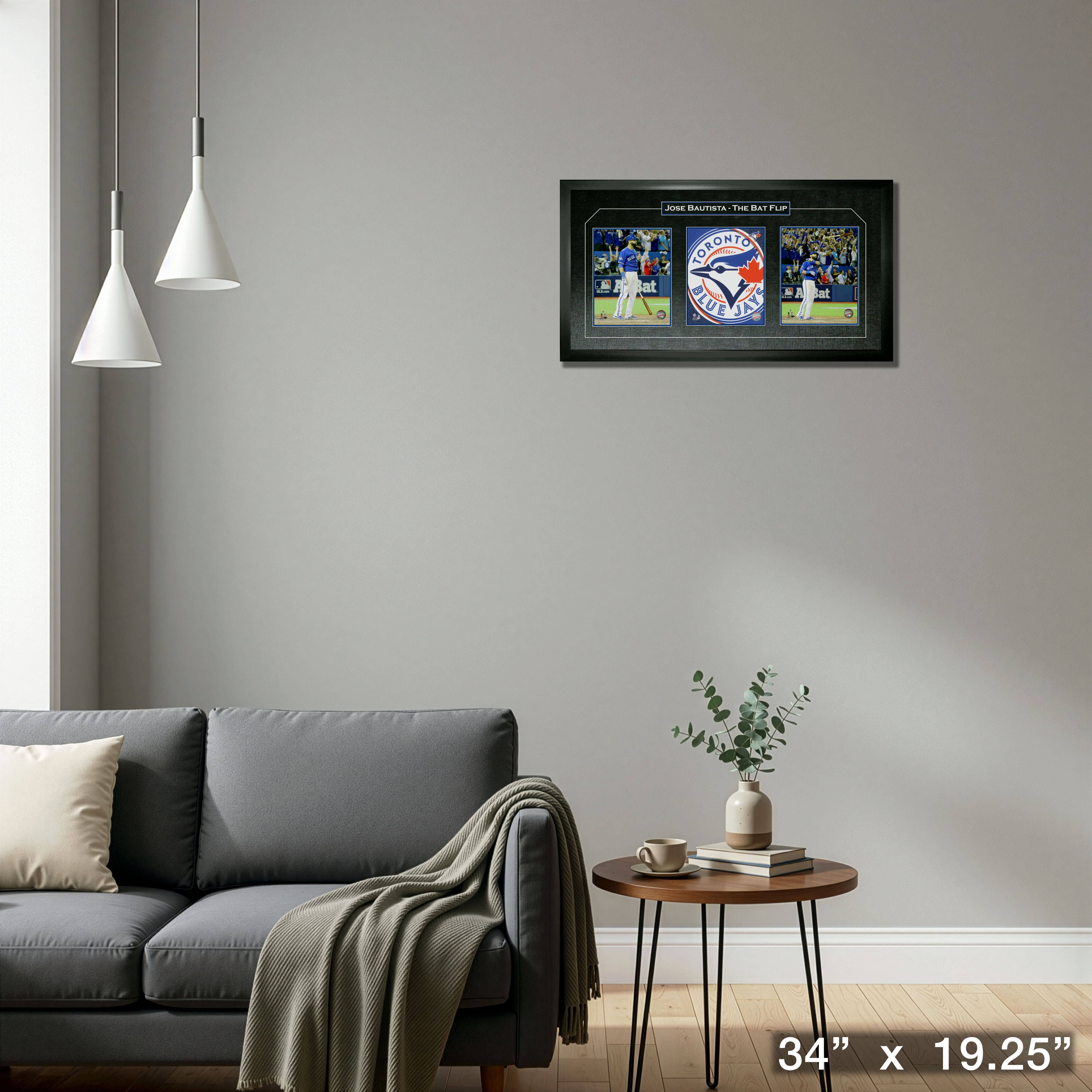 Jose Bautista Toronto Blue Jays Triple 8" x 10" Photo Frame The Bat Flip 34" x 19.25"