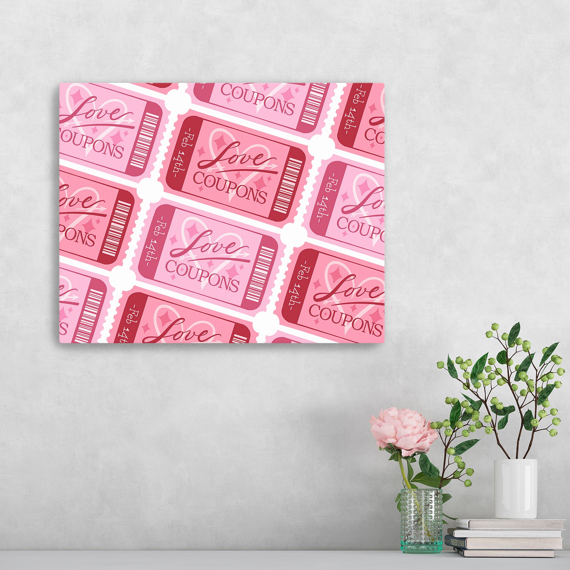 Love Coupons Canvas Giclée Art