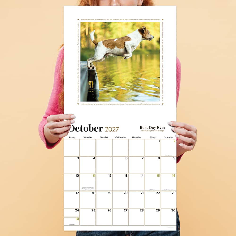 2027 Best Day Ever: Celebrating The Life of Dogs Wall Calendar