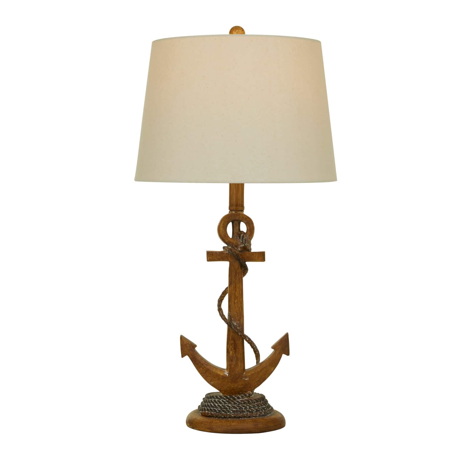 Brown Polystone Table Lamp Set of 2 13", 26"