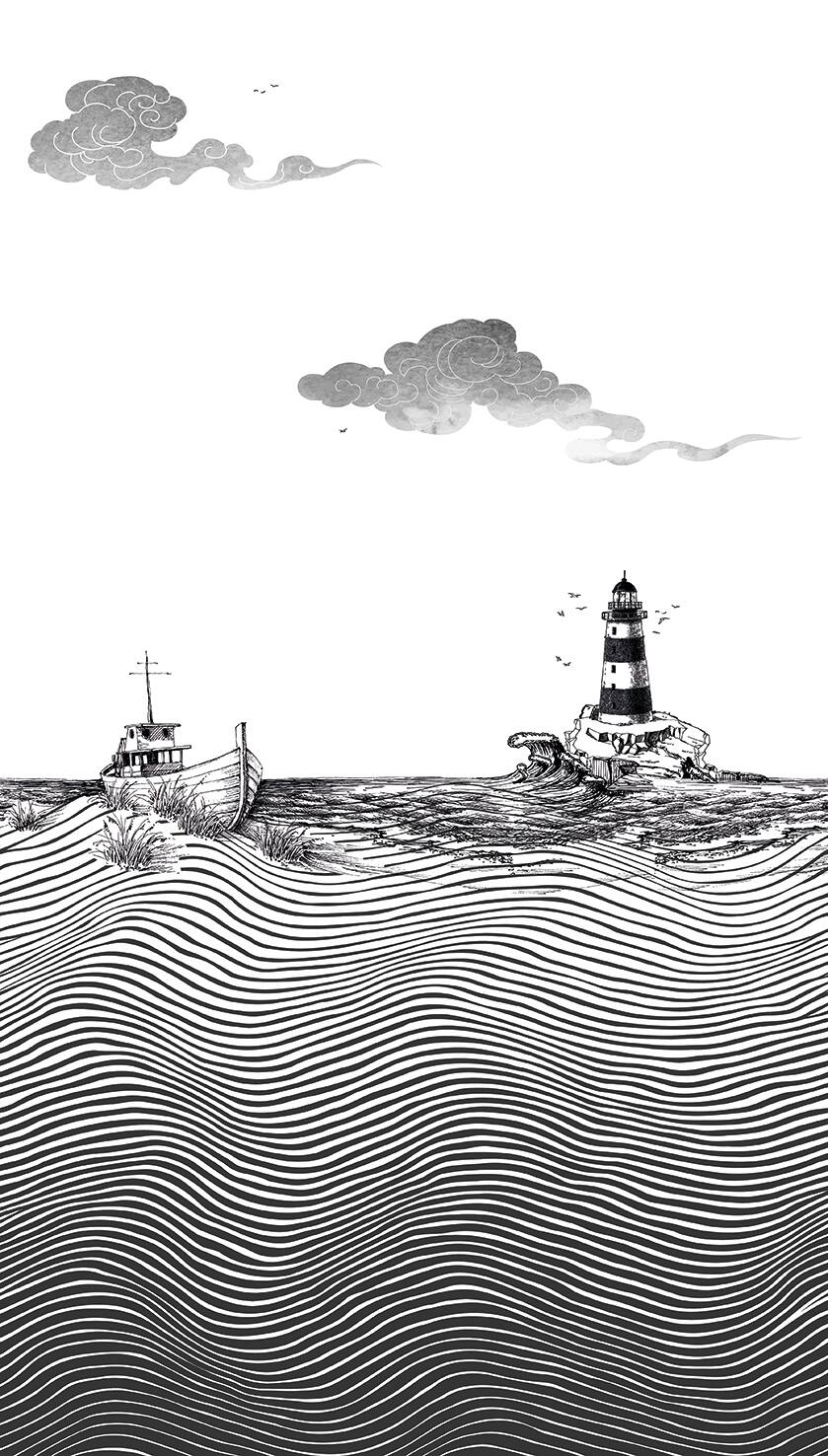 Designs Direct Tides and Beacon Wall Mural