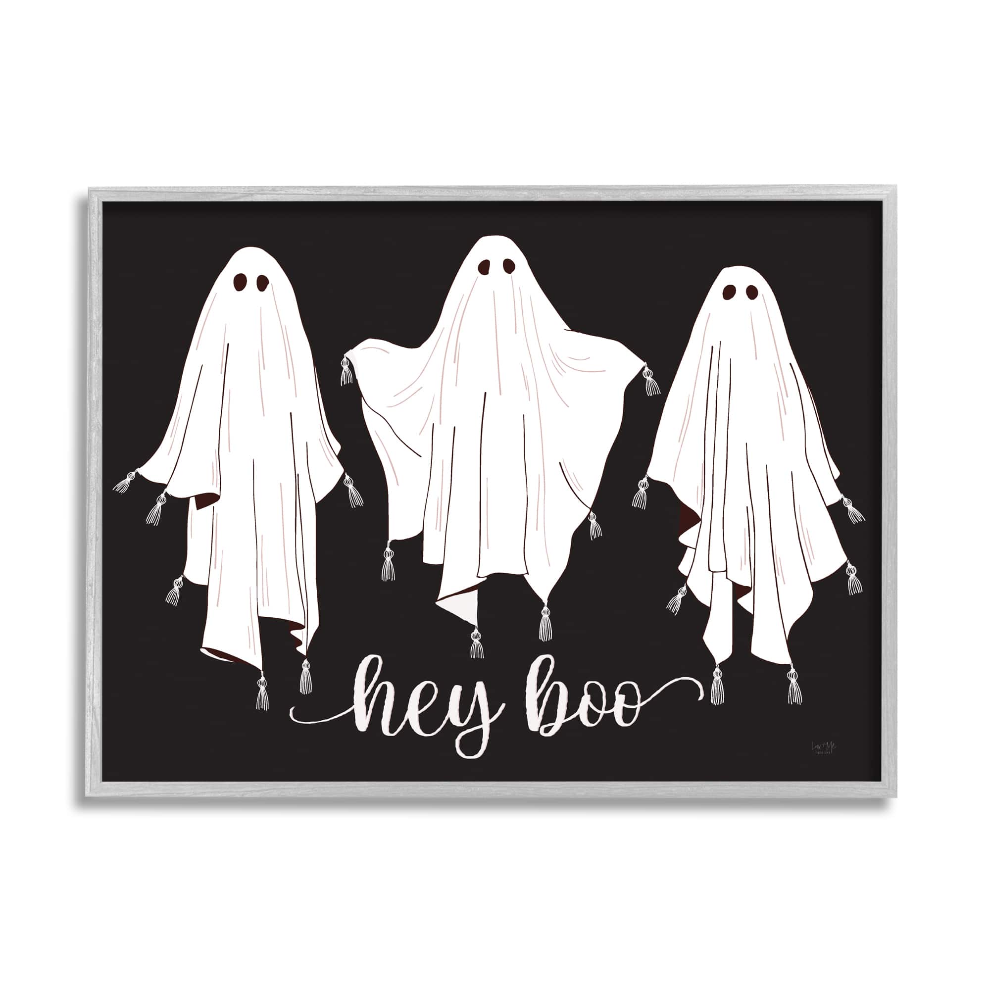 Stupell Industries Hey Boo Three Ghosts Framed Giclee Art