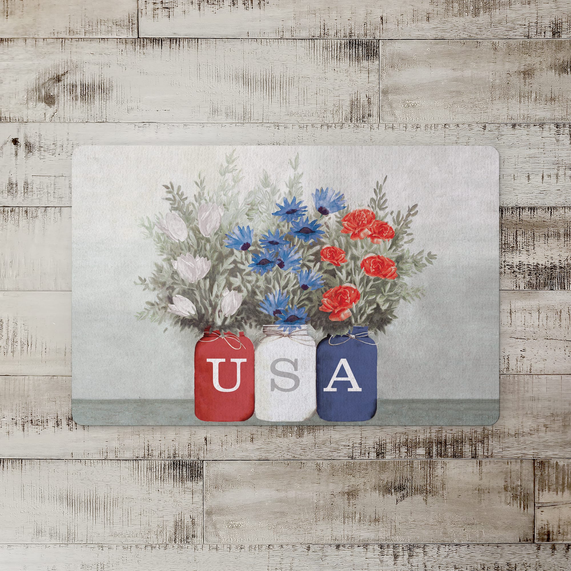 USA Mason Jars Floor Mat