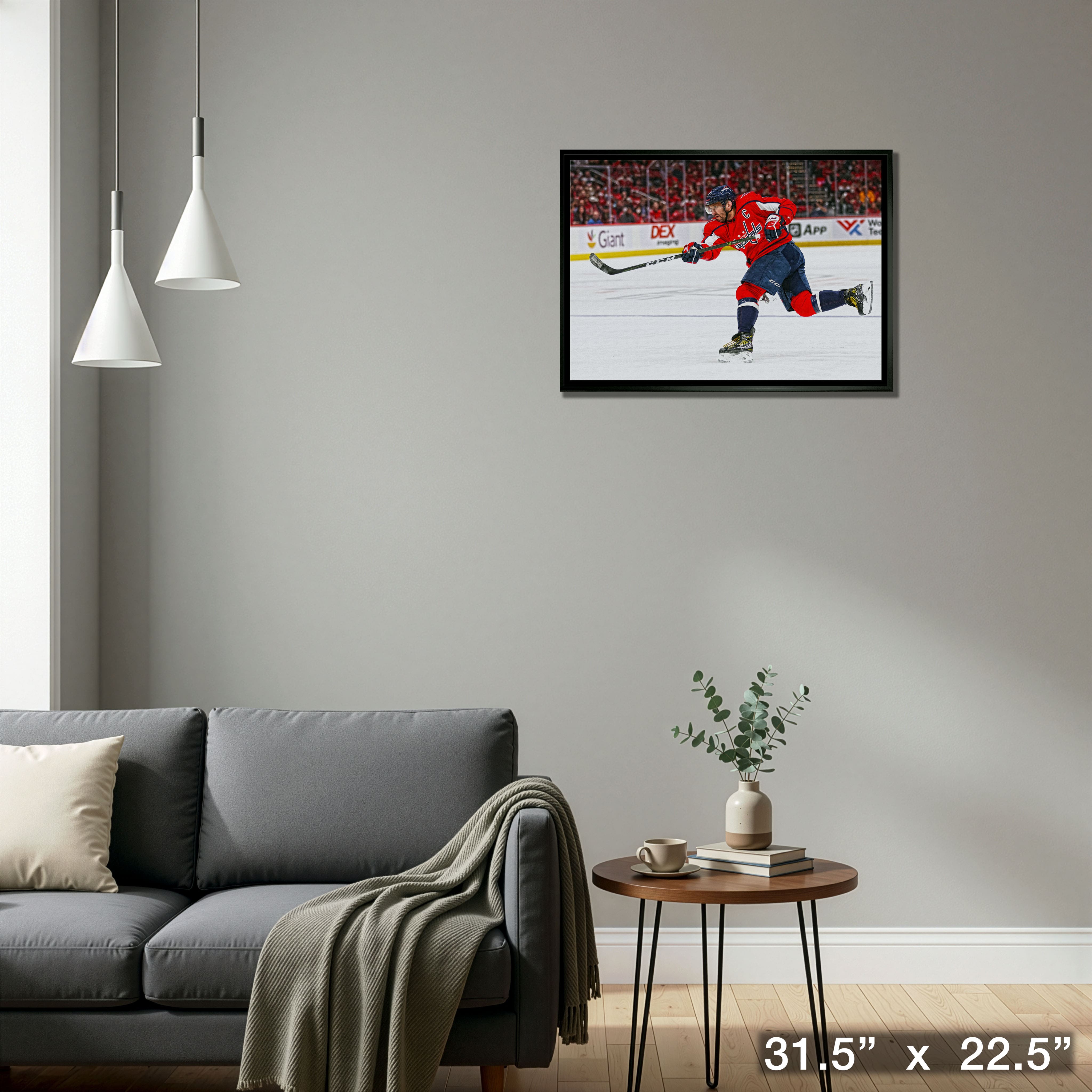 Alexander Ovechkin Washington Capitals Framed 20" x 29" Shooting Canvas 31.5" x 22.5"