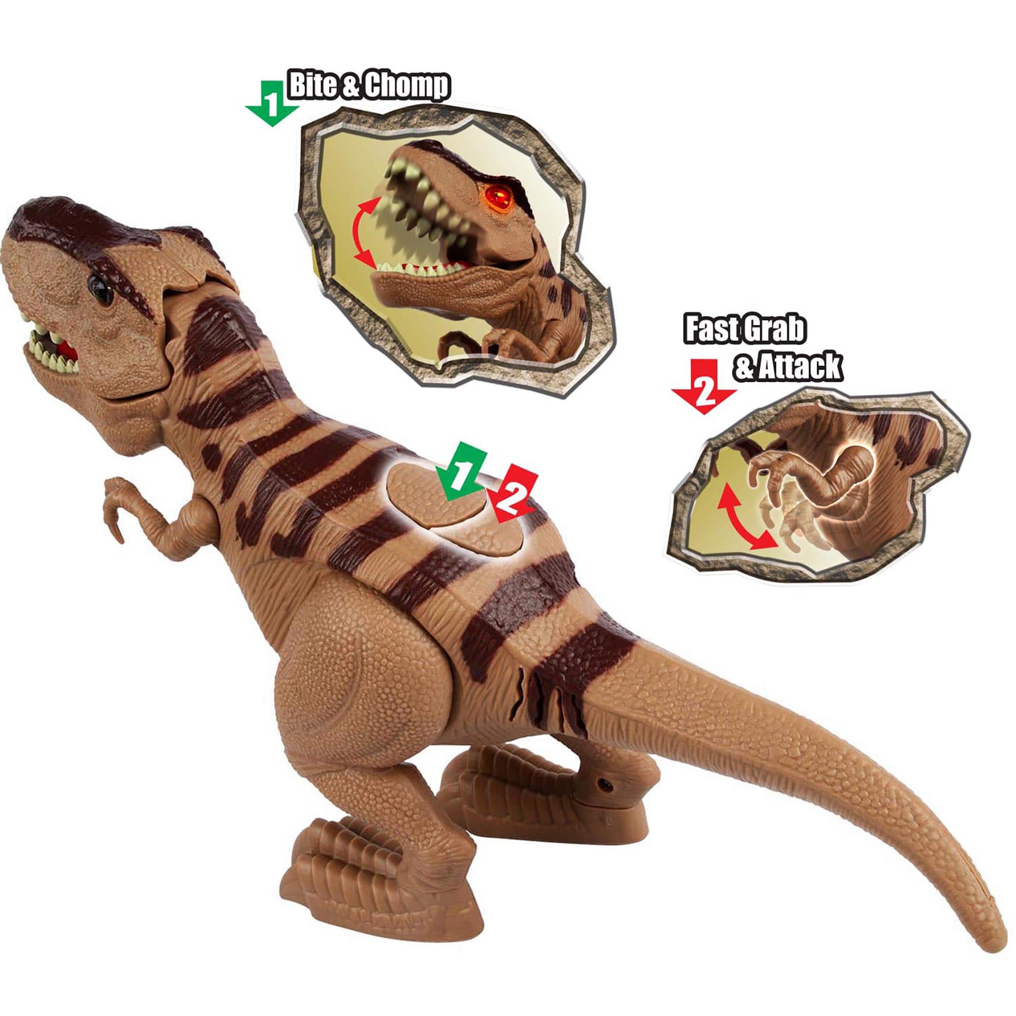 Red Box Toy Light & Sounds 13" Pre-Historic Times: Multi-Action T-REX