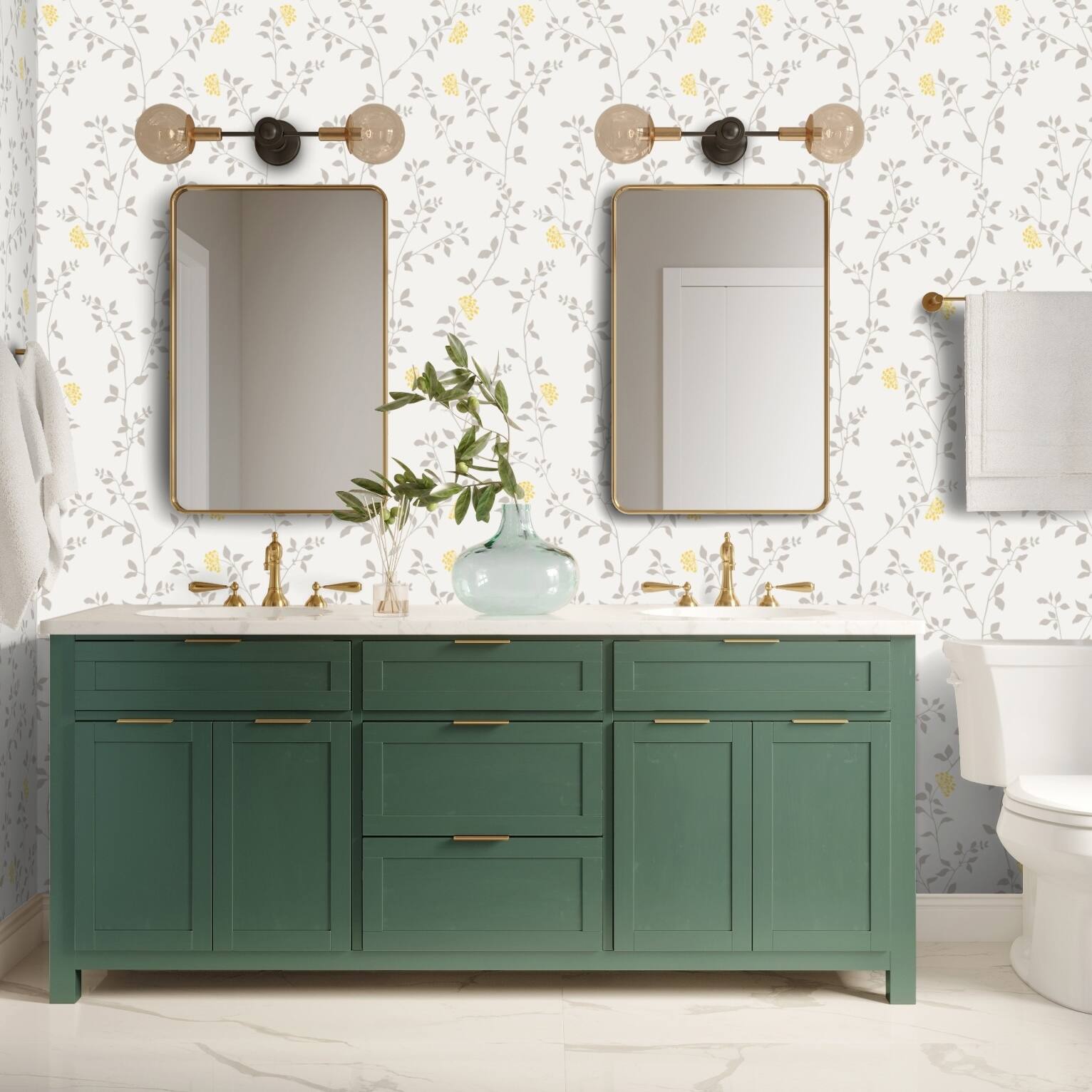 Simple Shapes Willow Bloom Branch Pre-Pasted Wallpaper Rolls, 2ct.