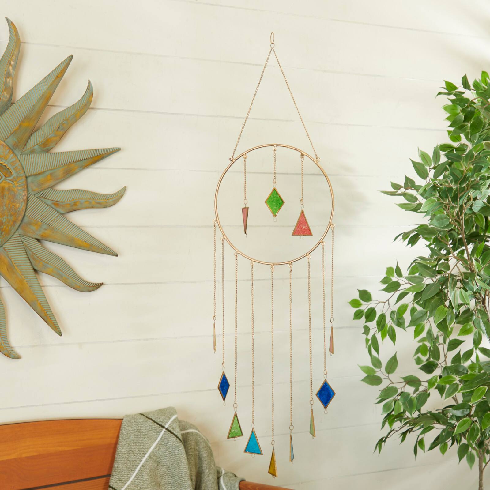 Multi Aluminum Contemporary Windchime 44" x 12" x 3"