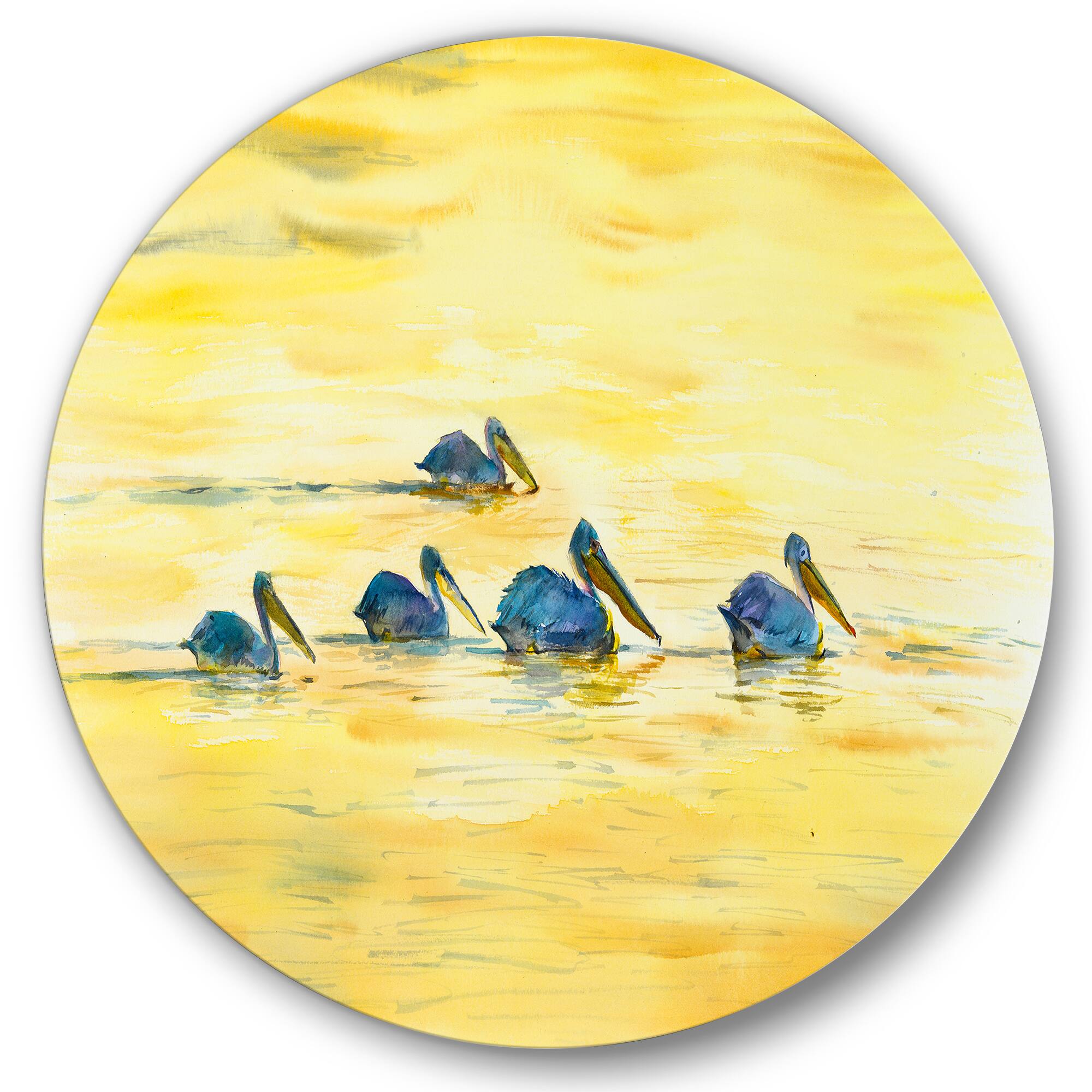 Designart - Pelicans On The Yellow River