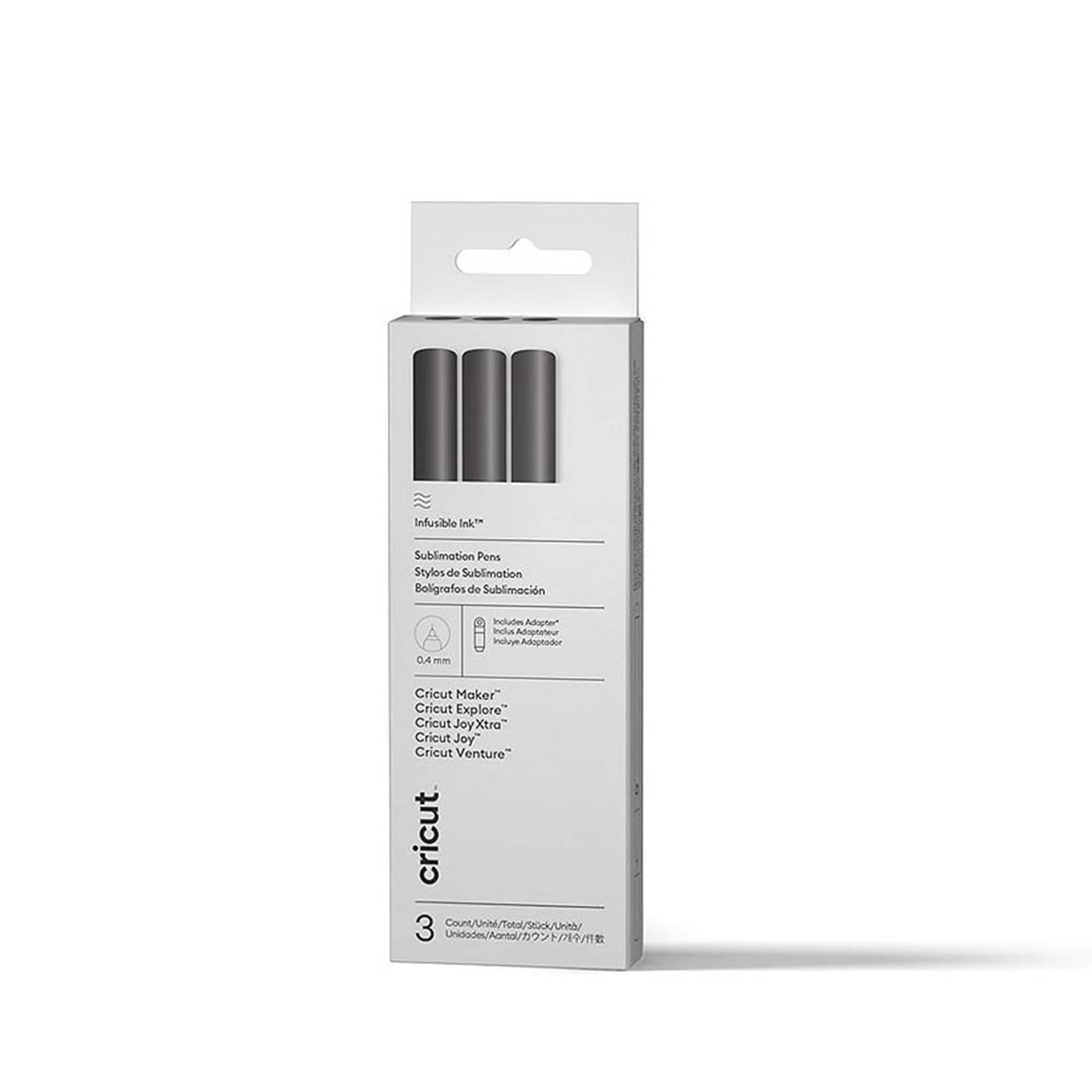 Cricut® Infusible Ink™ 0.4mm Black Pens, 3ct. + Adapter