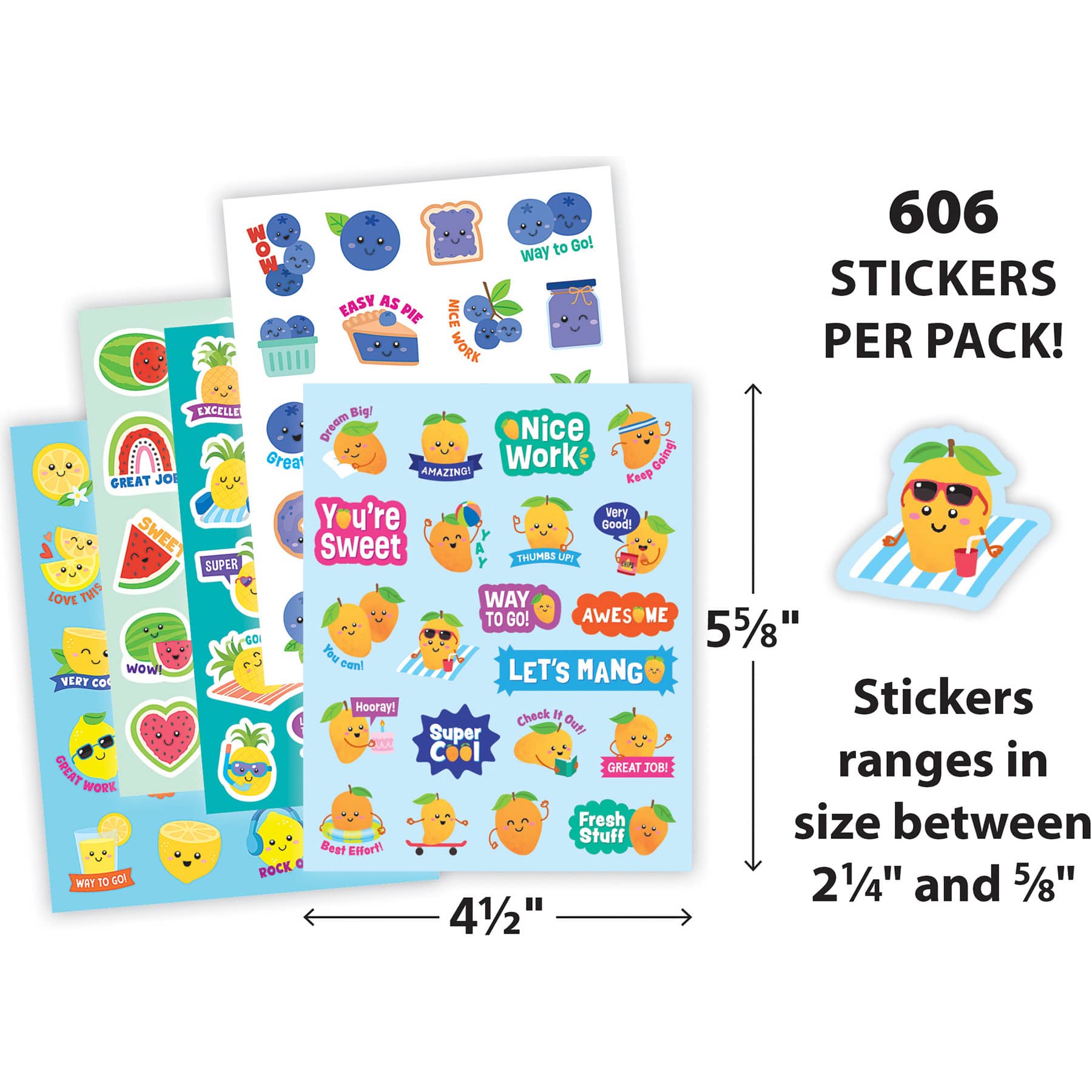 Teacher Created Resources® Fruit Smoothie Smelly Stickers, 606 Stickers