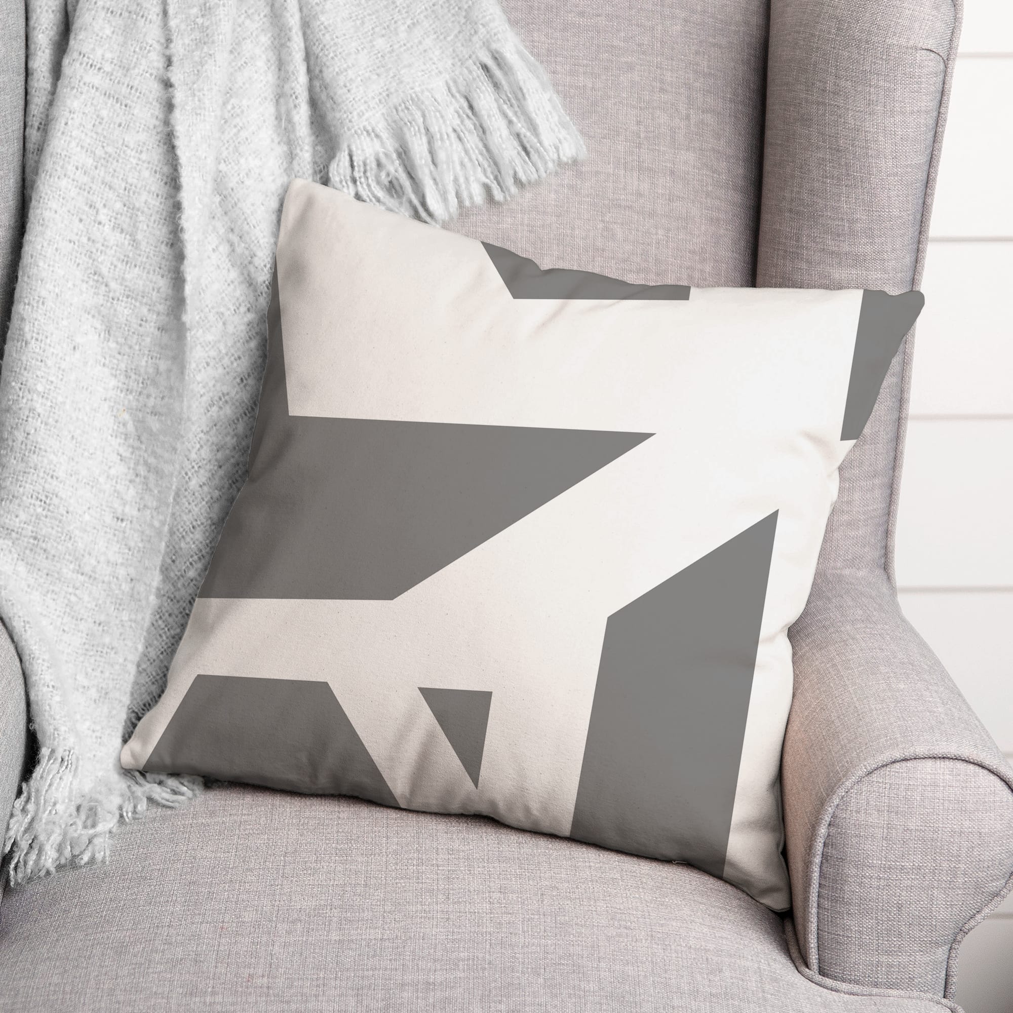 18" x 18" Geometric Blocks Versatile Throw Pillow