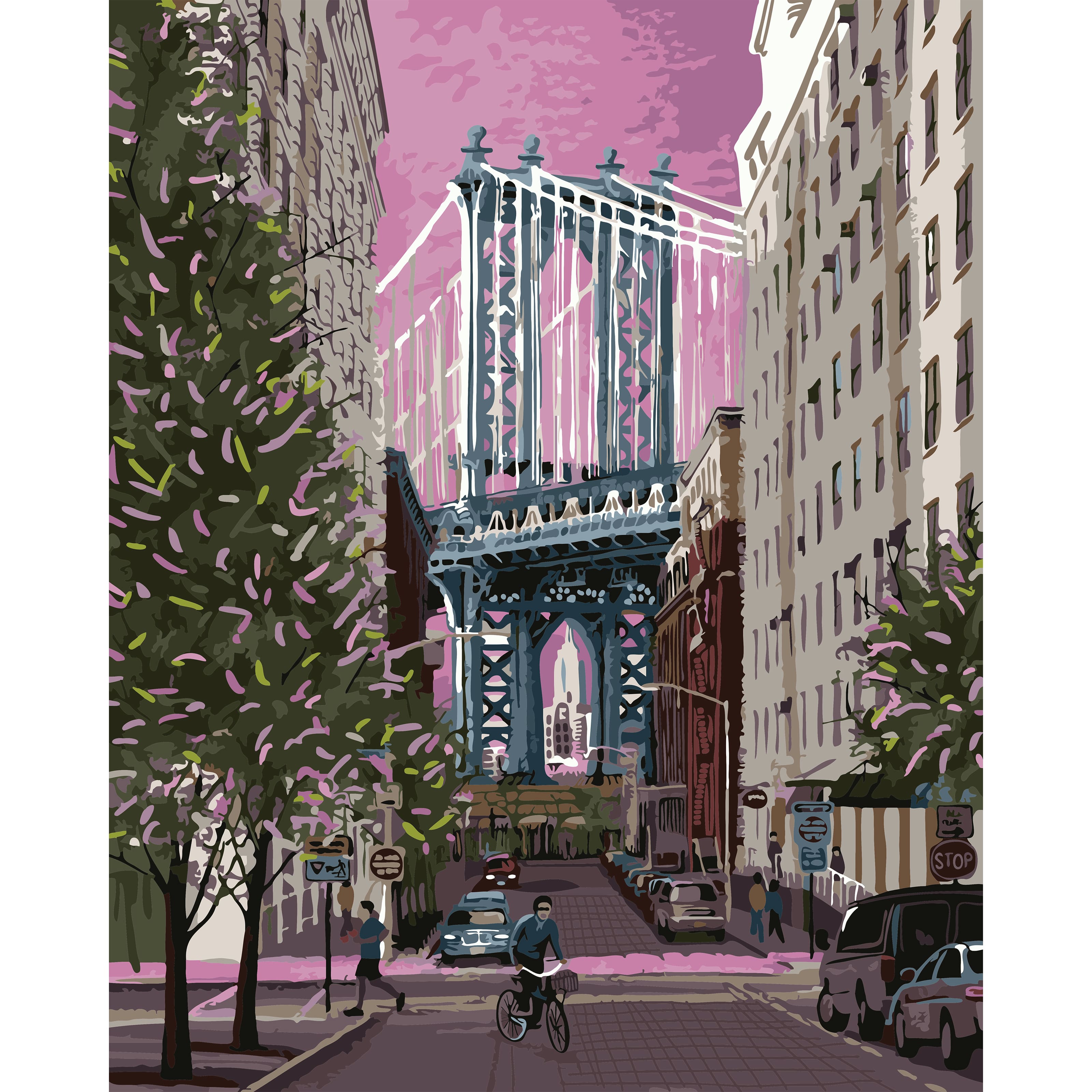 16" x 20" Brooklyn Bridge Paint-by-Number Kit with Wood Display Hanger by Artist's Loft®