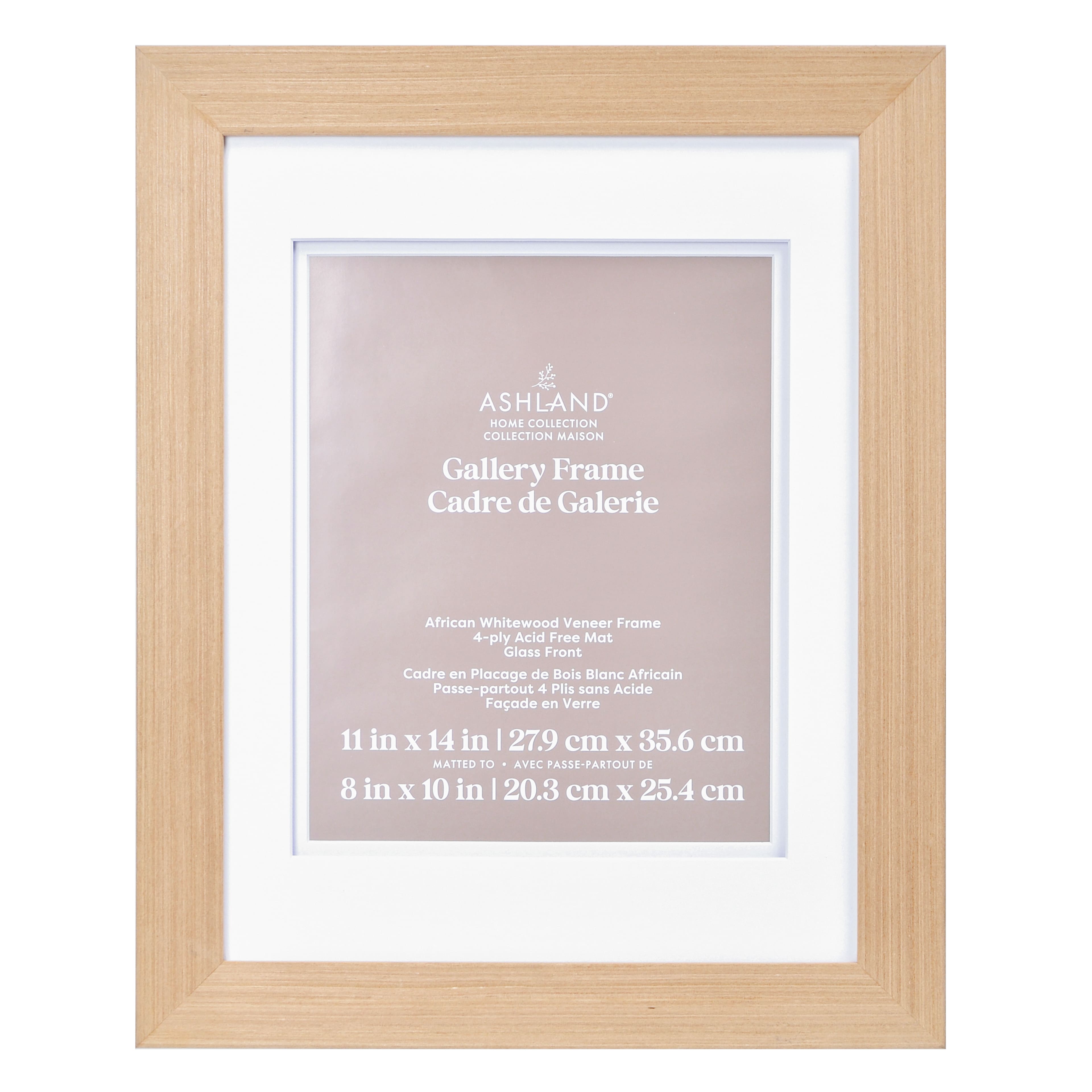 Home Natural African Whitewood Veneer Matted Wall Frame by Ashland®