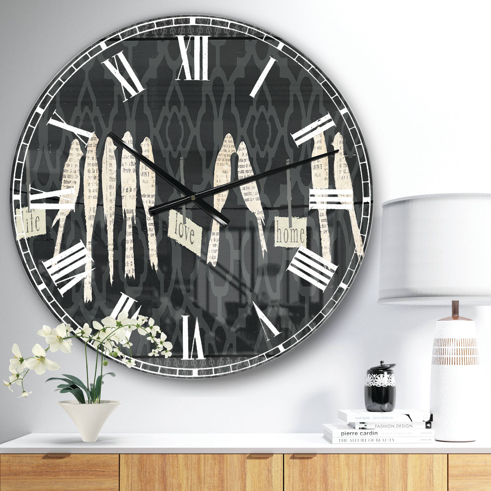 Designart French Bird Flea Market II Wall Clock