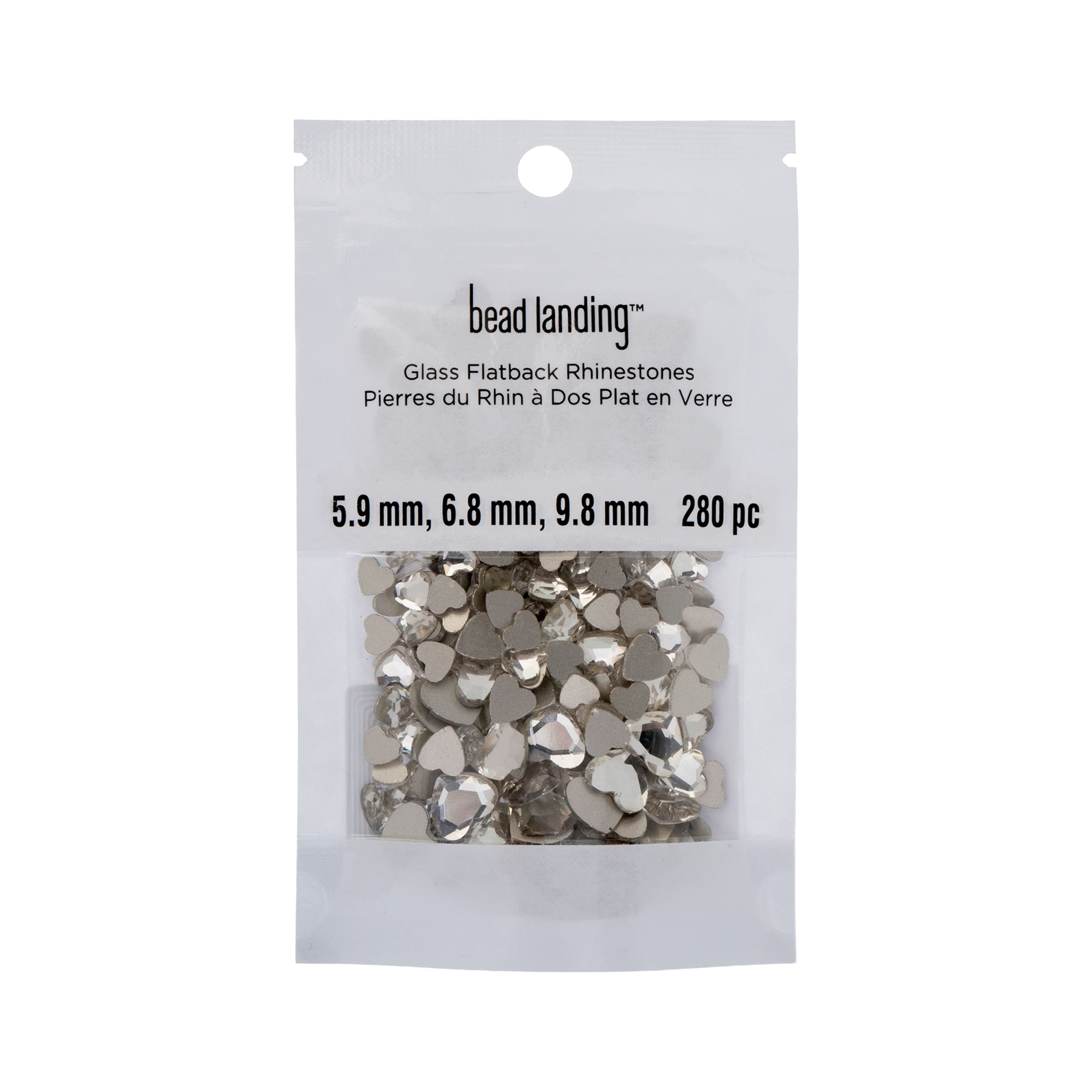 Mixed Heart Glass Flatback Rhinestones, 240ct. by Bead Landing™