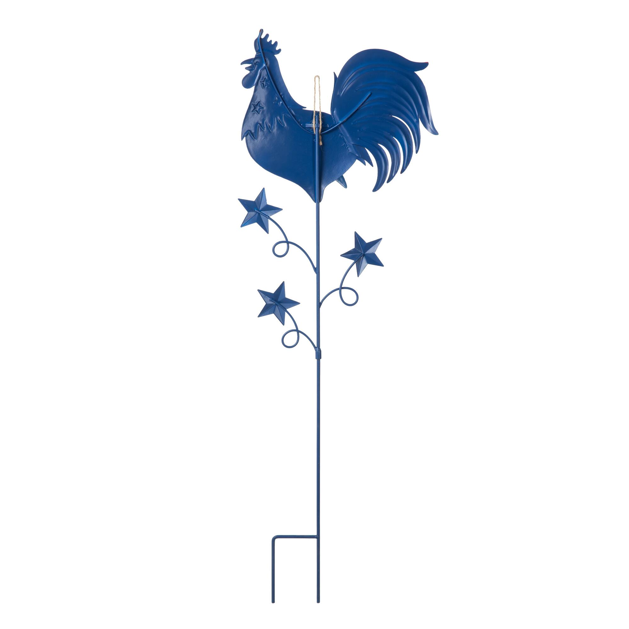 Glitzhome® 35.7" Patriotic Rooster Yard Stake
