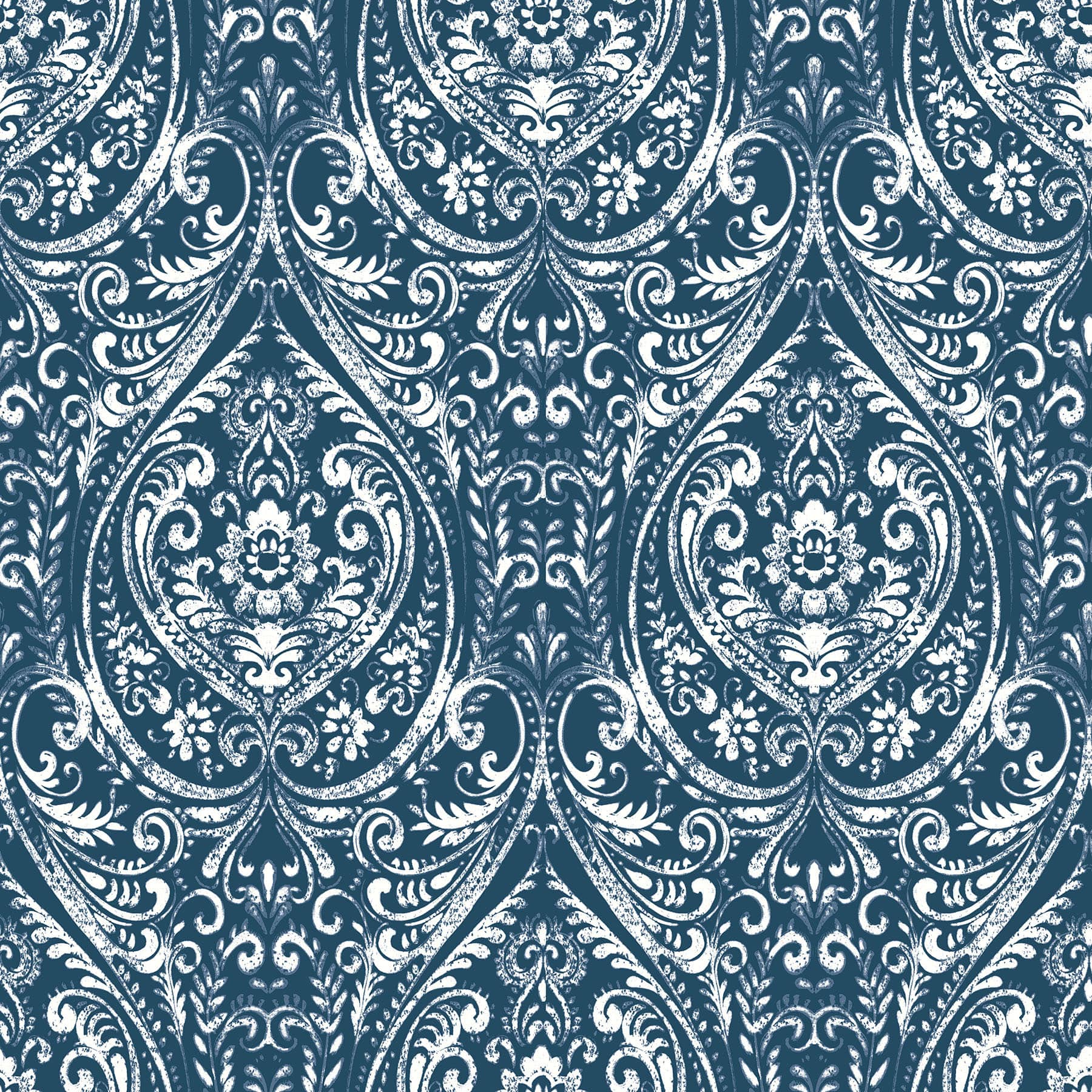 NuWallpaper Bohemian Damask Indigo Peel & Stick Wallpaper