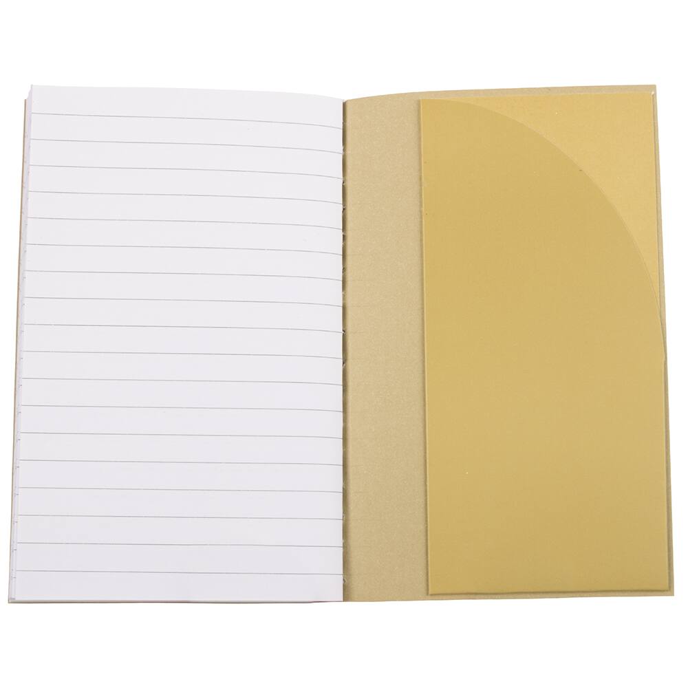 JAM Paper Glitter Kraft Pocket Journal