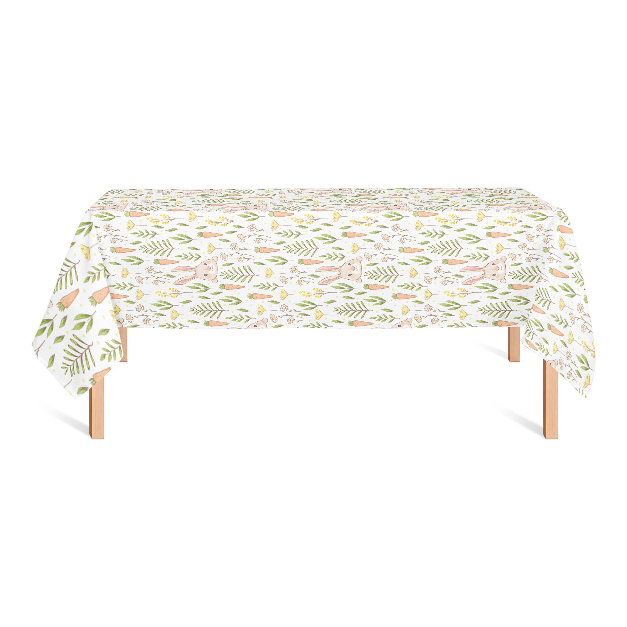 Bunny And Carrot Pattern 2 58" x 102" Tablecloth