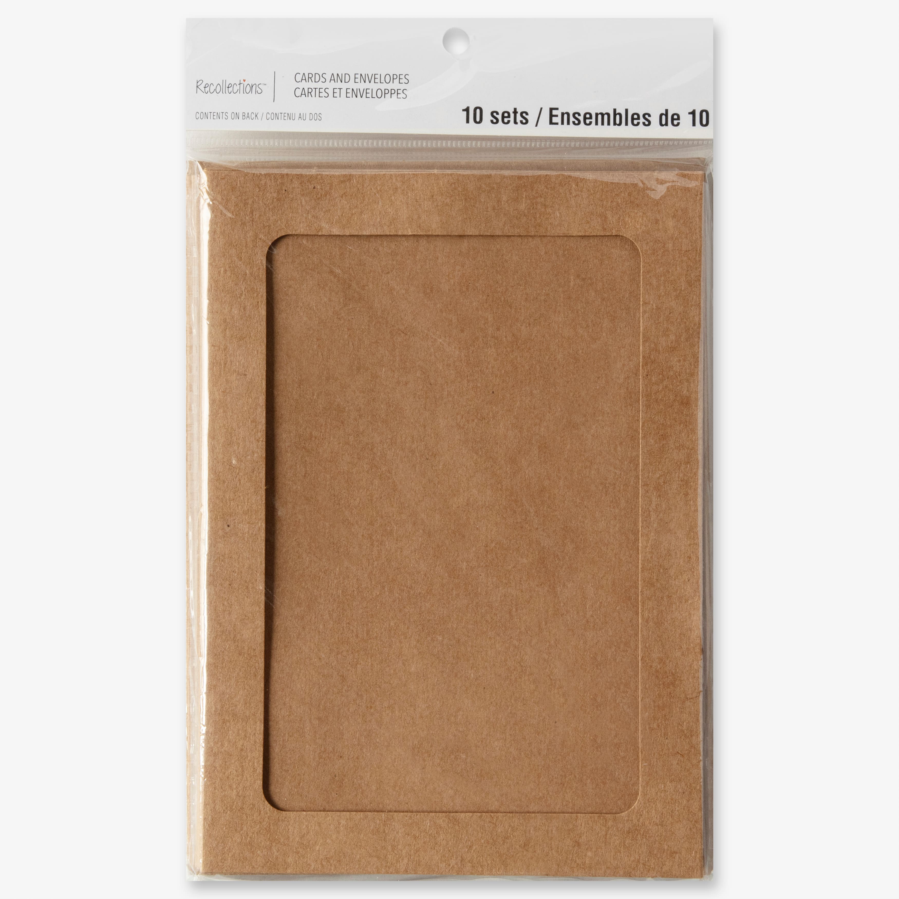 Kraft Frame Cards & Envelopes by Recollections™, 5" x 7"