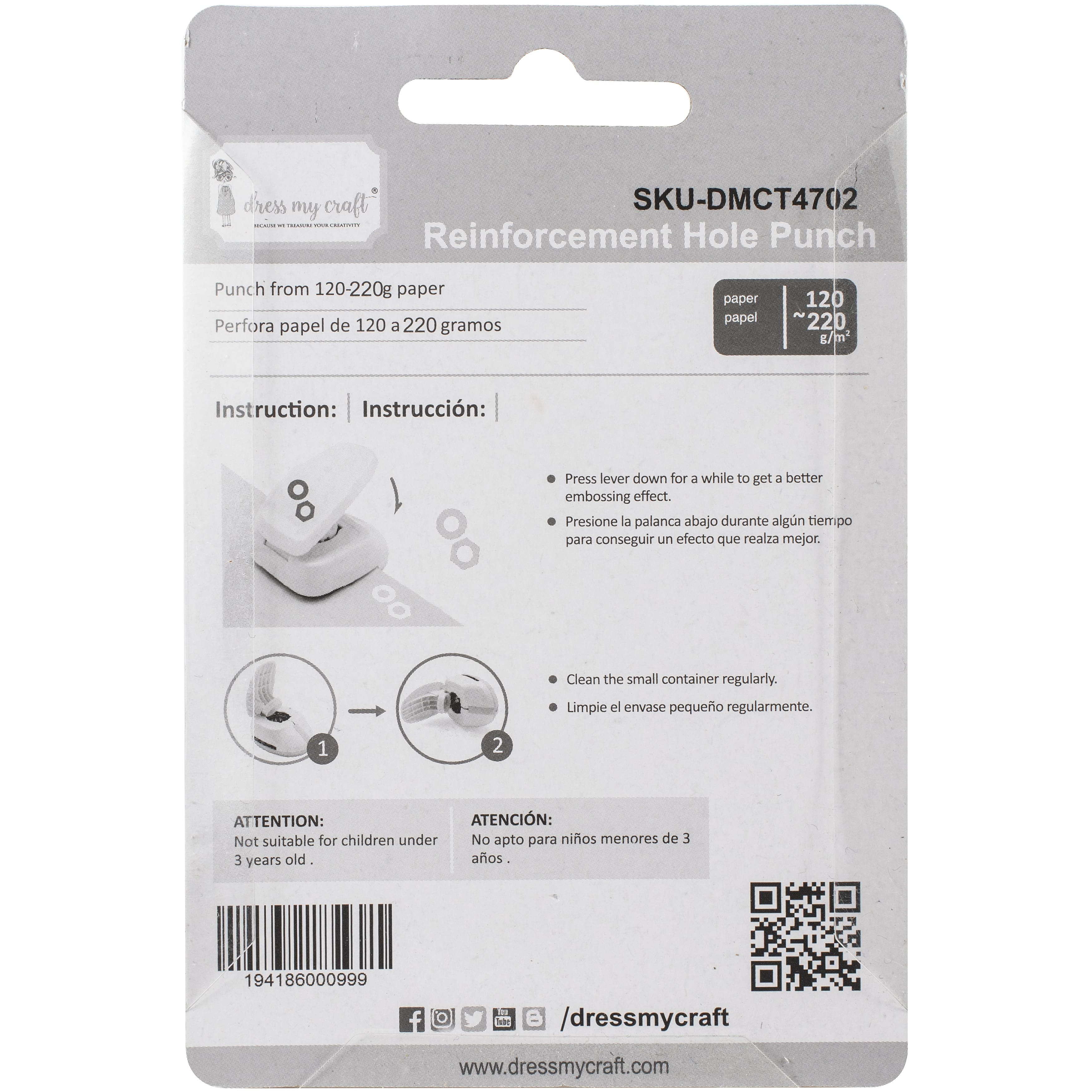 Dress My Craft® Reinforcement Hole Punch