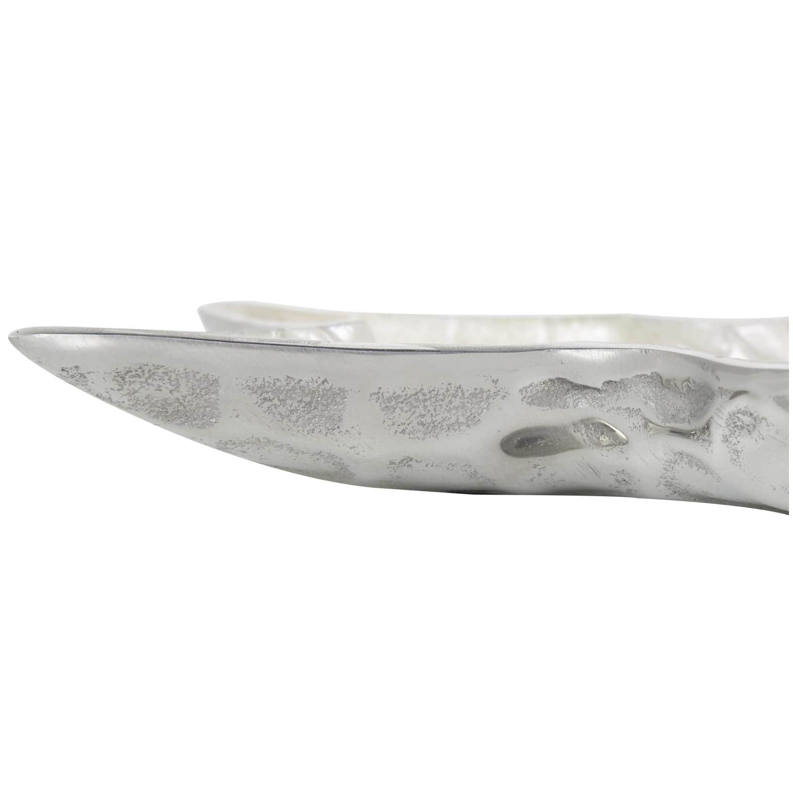 White & Silver Handmade Starfish Enameled Aluminum Decorative Bowl Set