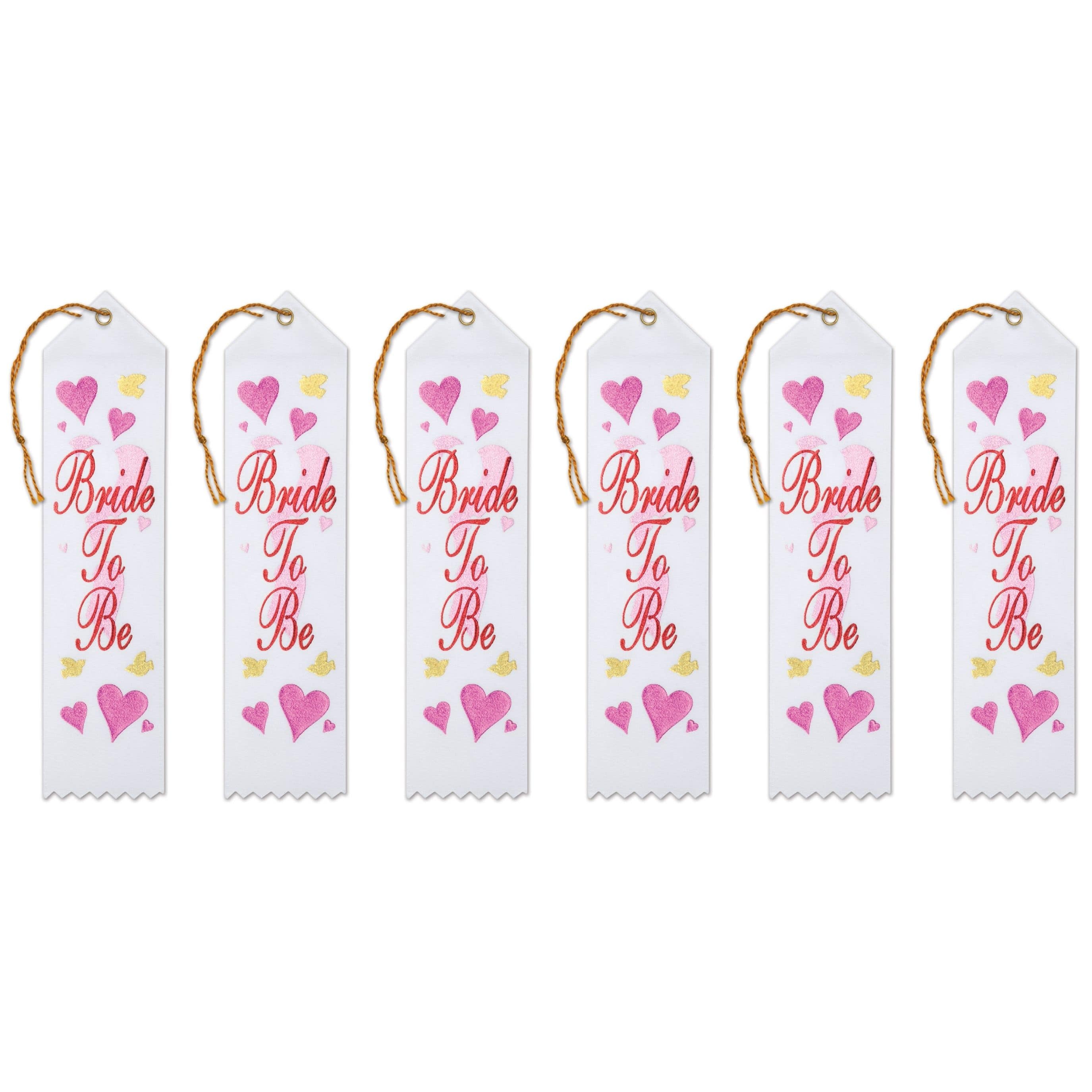 Beistle 2" x 8" Bride To Be Award Ribbons, 6ct.