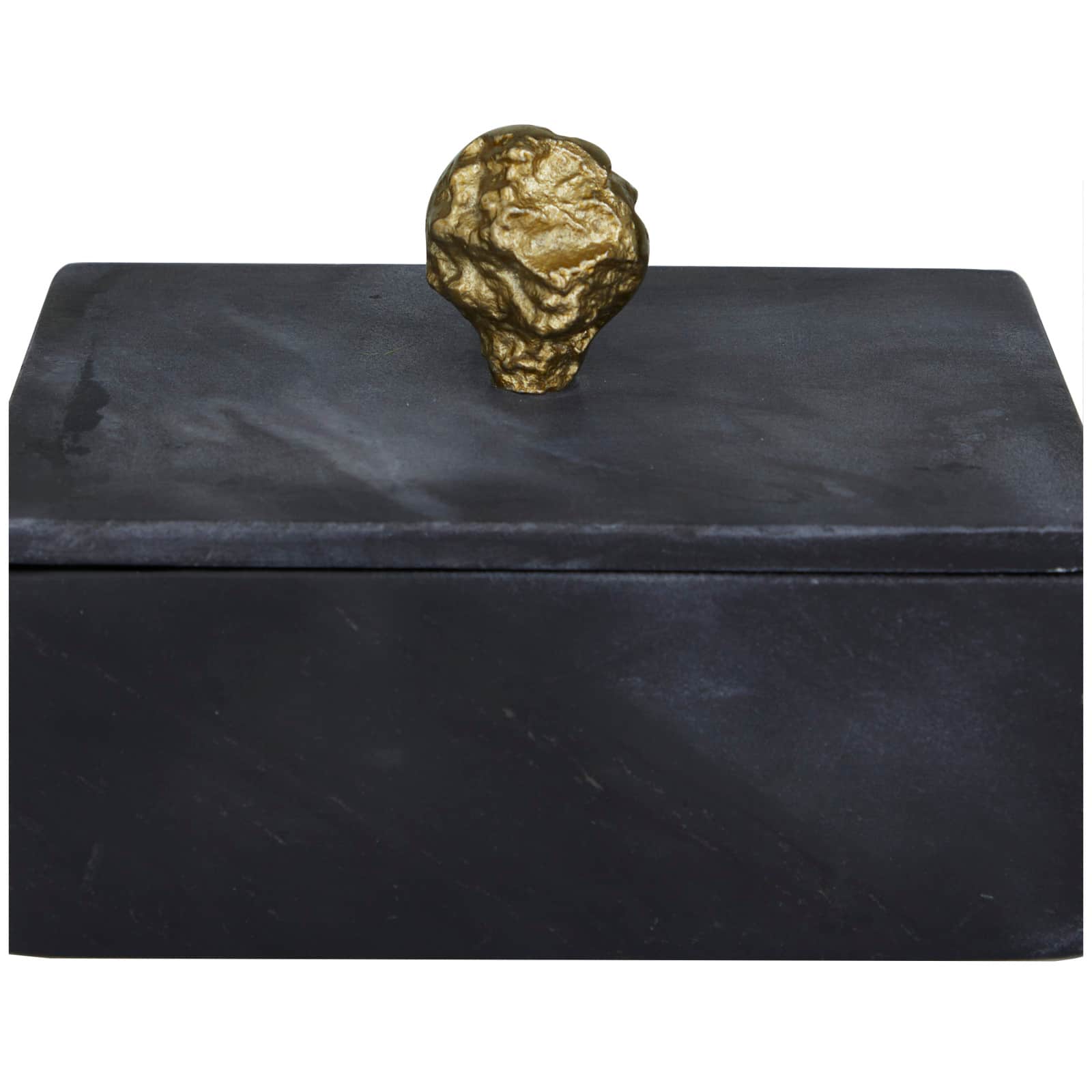 Black Marble Box with Gold Finial Set 