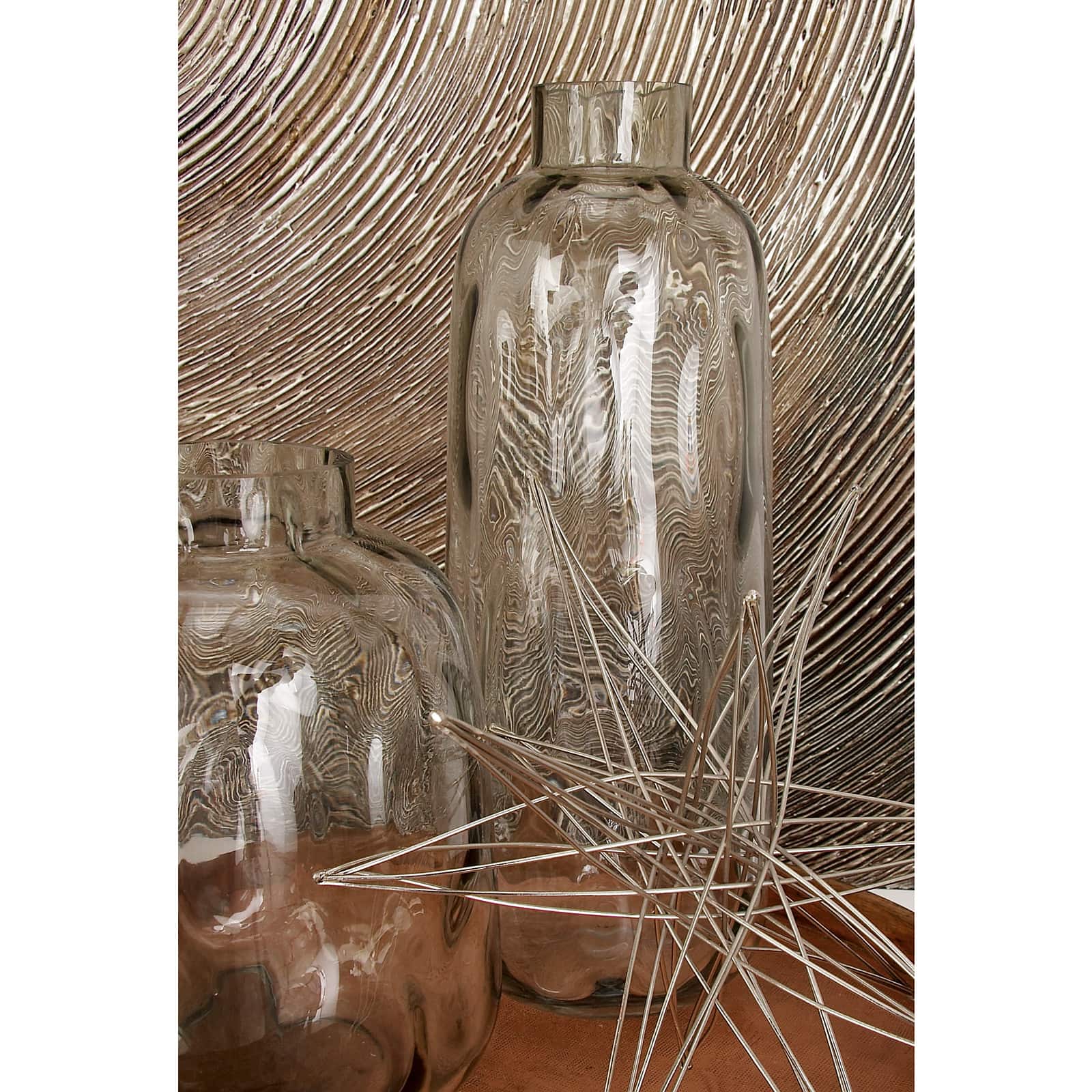 17" Gray Coastal Glass Vase
