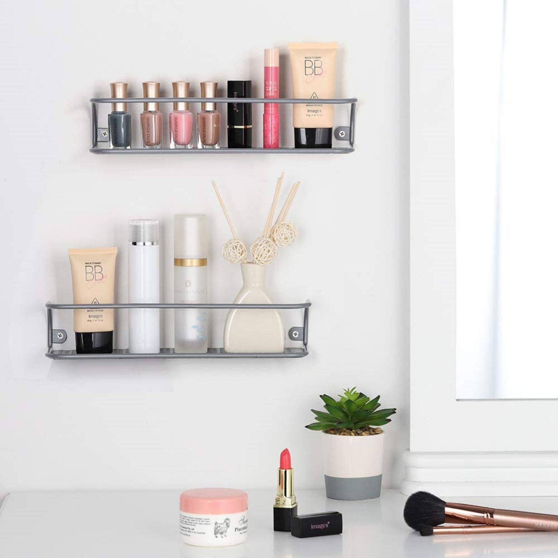 NEX™ Silver Spice Rack Wall Organizers, 2ct.