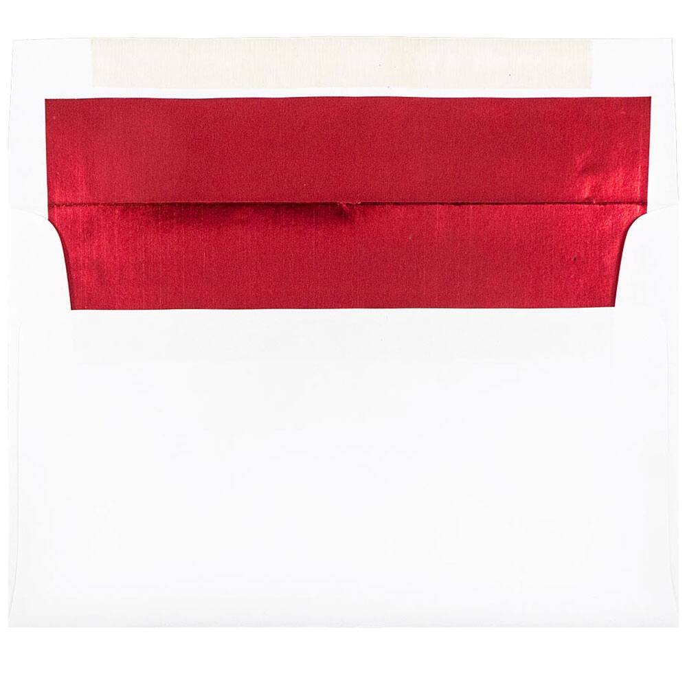 JAM Paper 6" x 9" Red Foil Lined Invitation Envelopes