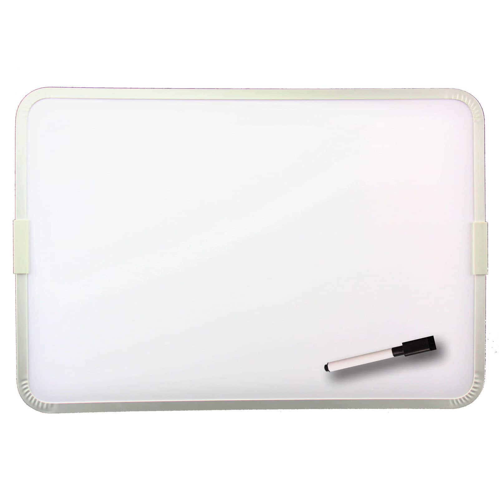 Flipside Aluminum Framed 12'' x 17.5'' Two-Sided Magnetic Dry Erase Board with Pen, 3ct.
