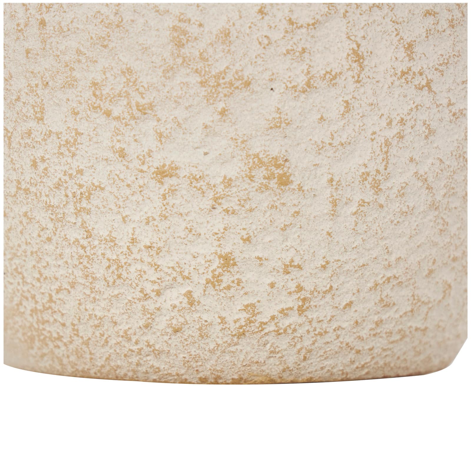 12" Cream Ceramic Hourglass Textured Vase